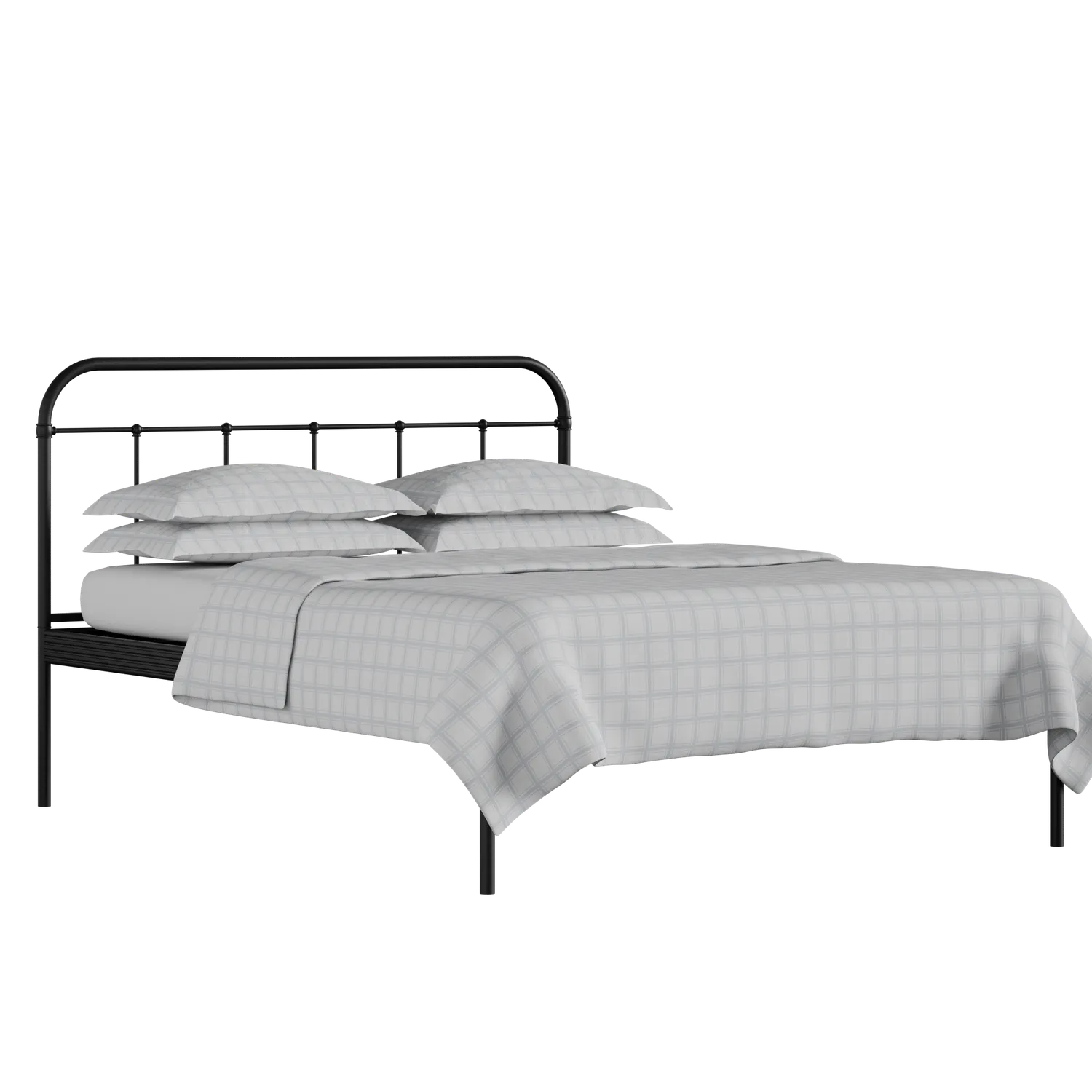 Hampton iron/metal bed in black with Juno mattress