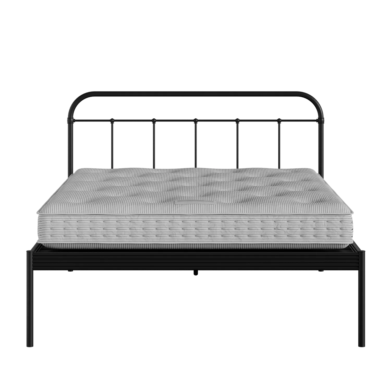 Hampton cama de metal en negro con colchón