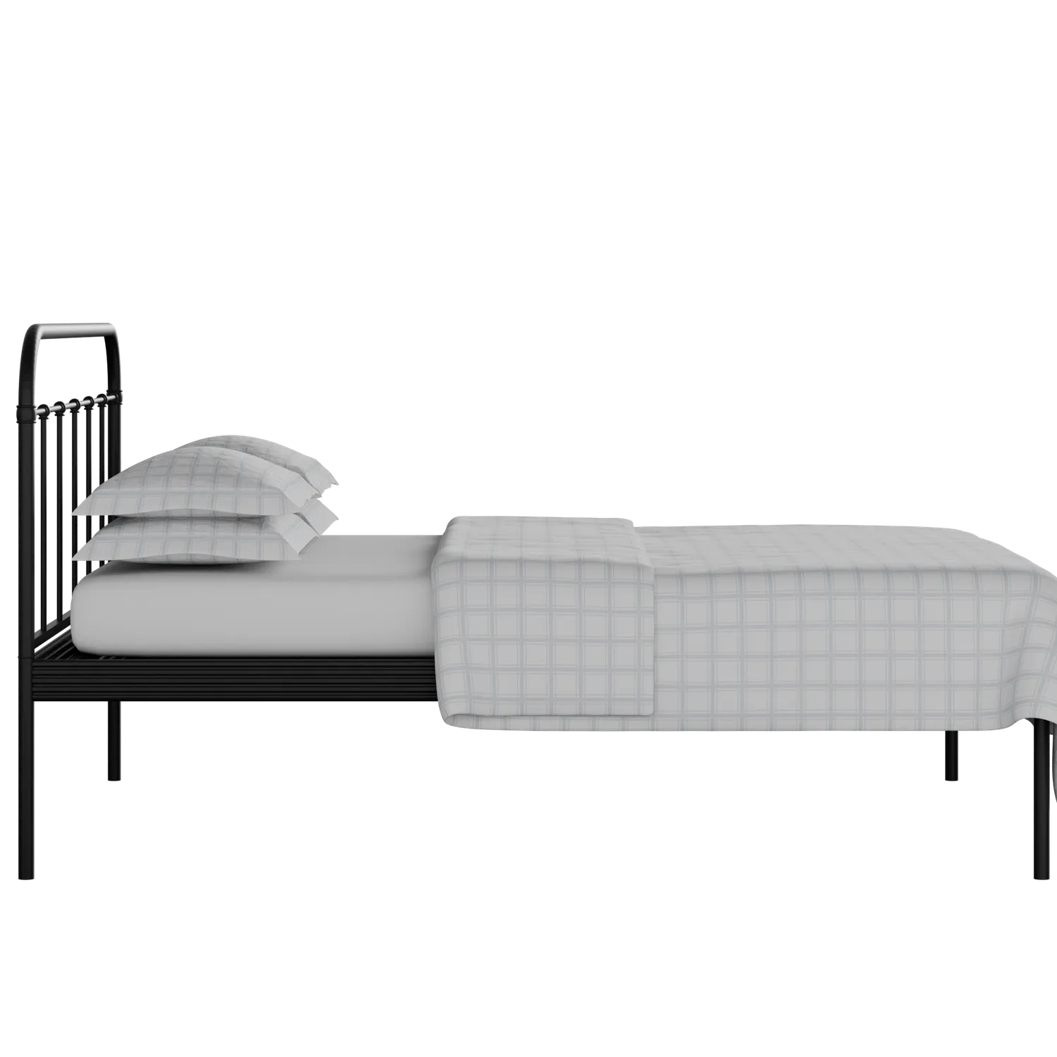 Hampton iron/metal bed in black with Juno mattress