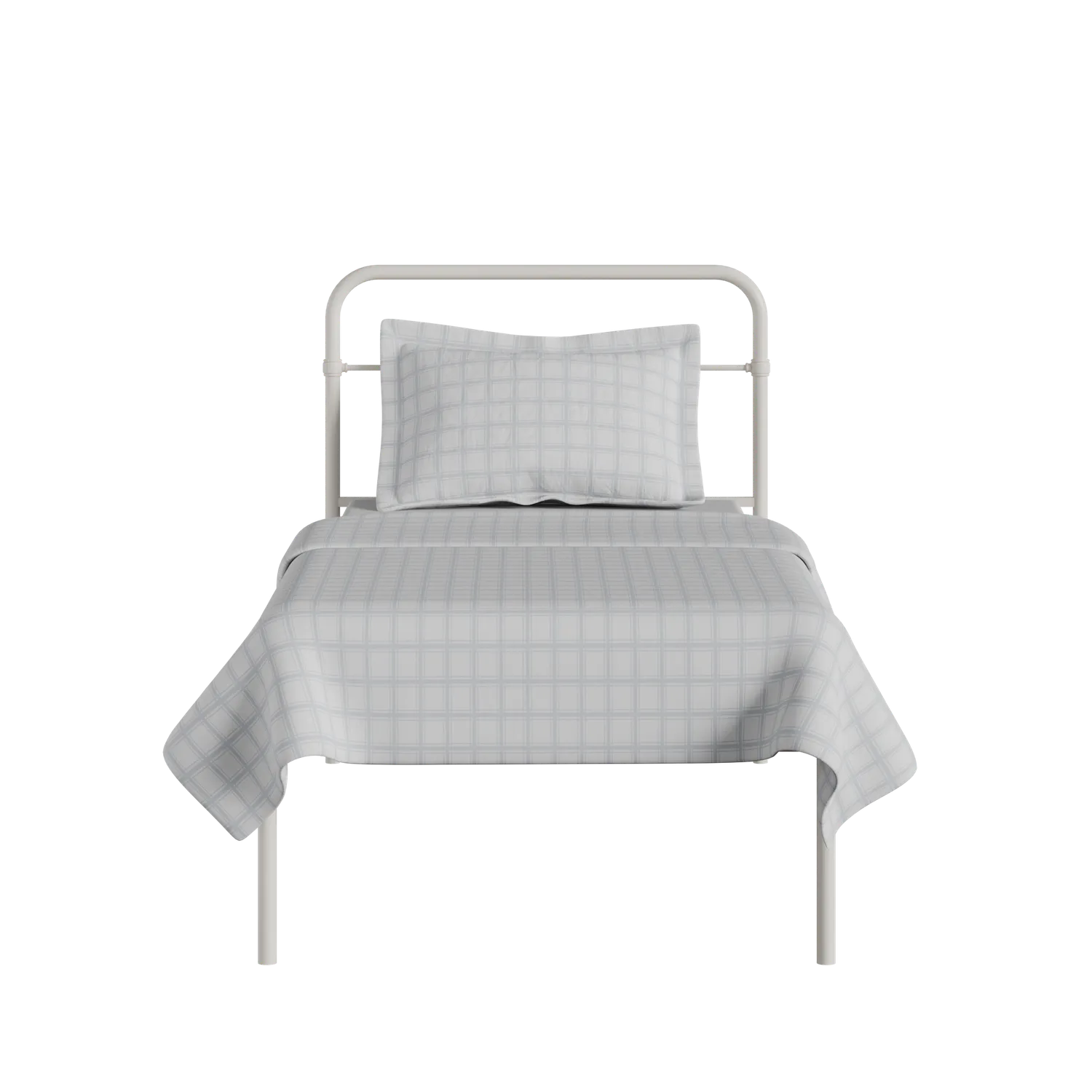 Hampton iron/metal single bed in ivory