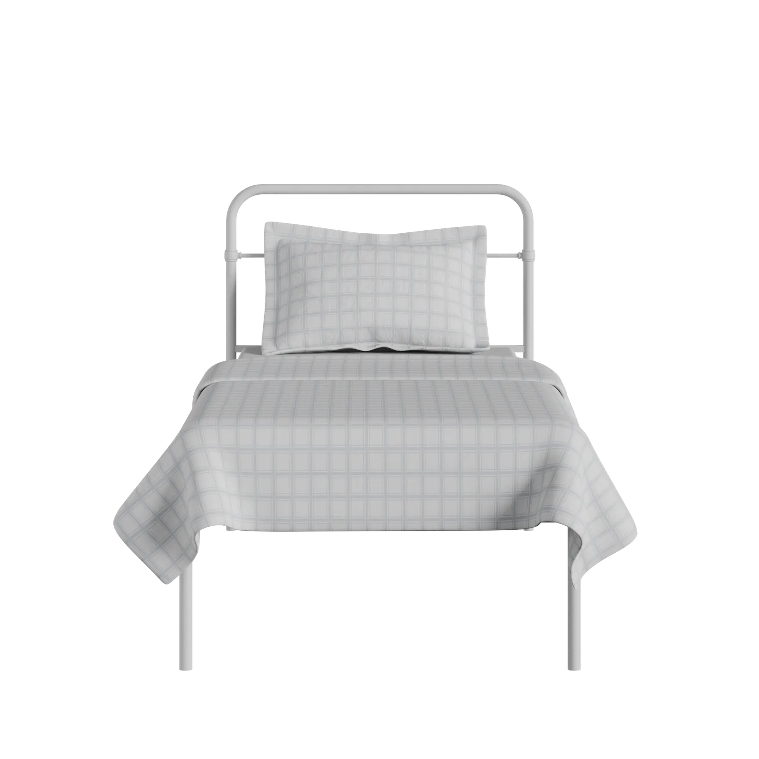 Hampton iron/metal single bed in white