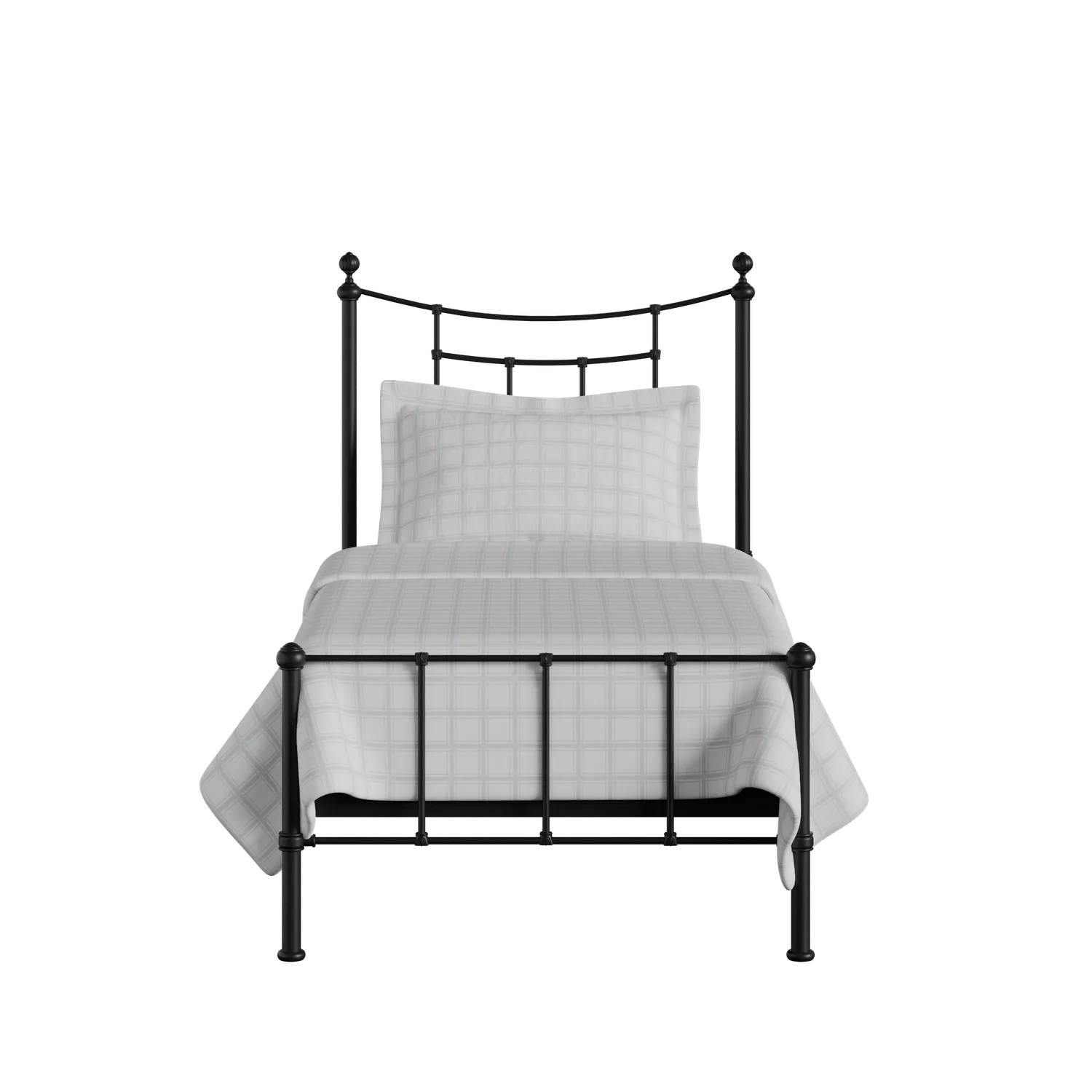 Isabelle iron/metal single bed in black