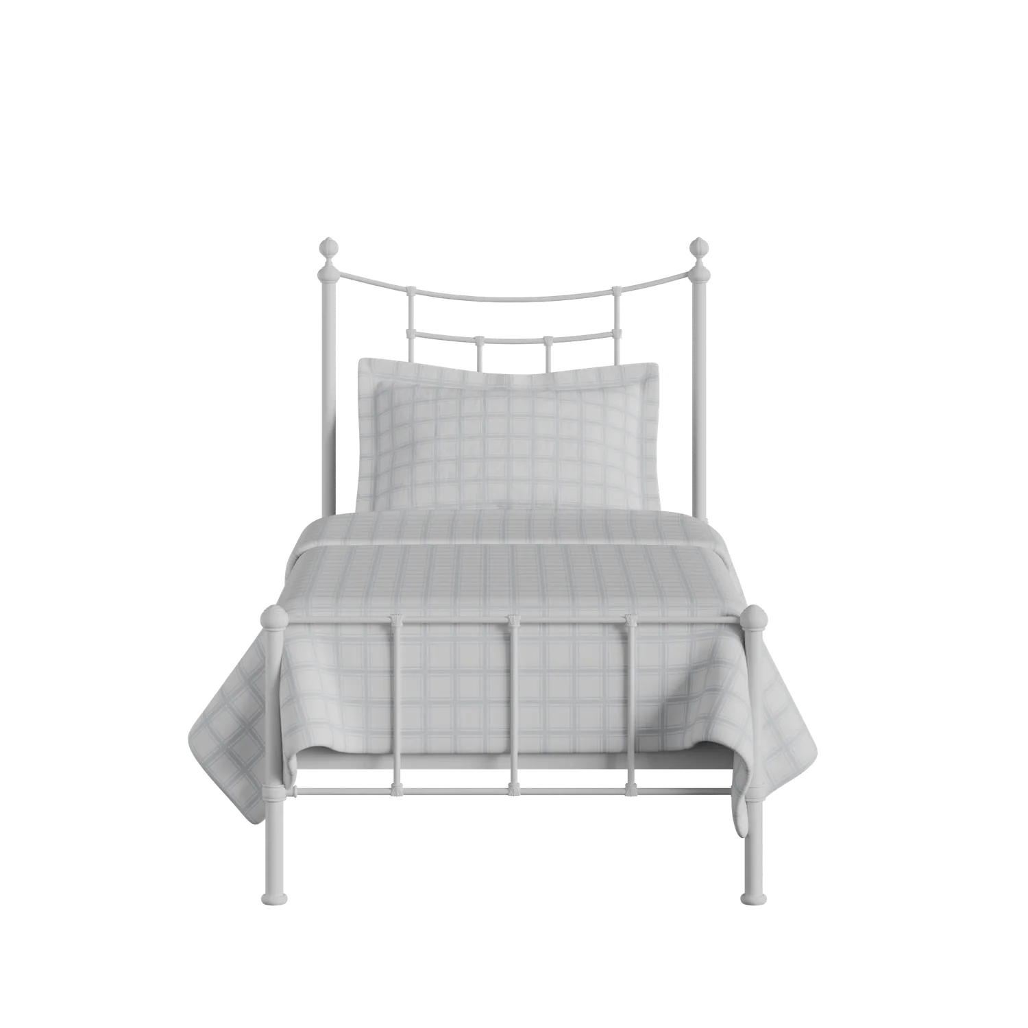 Isabelle iron/metal single bed in white