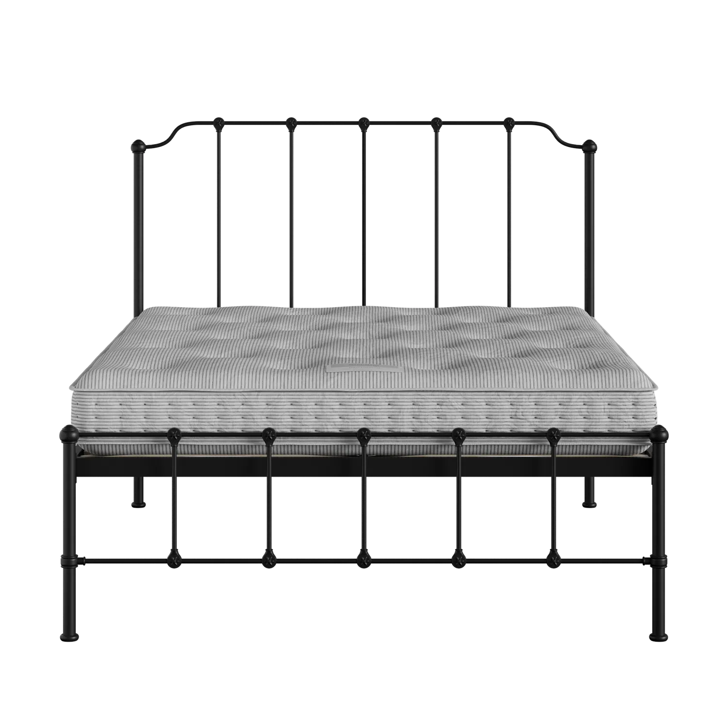 Julia iron/metal bed in black with Juno mattress