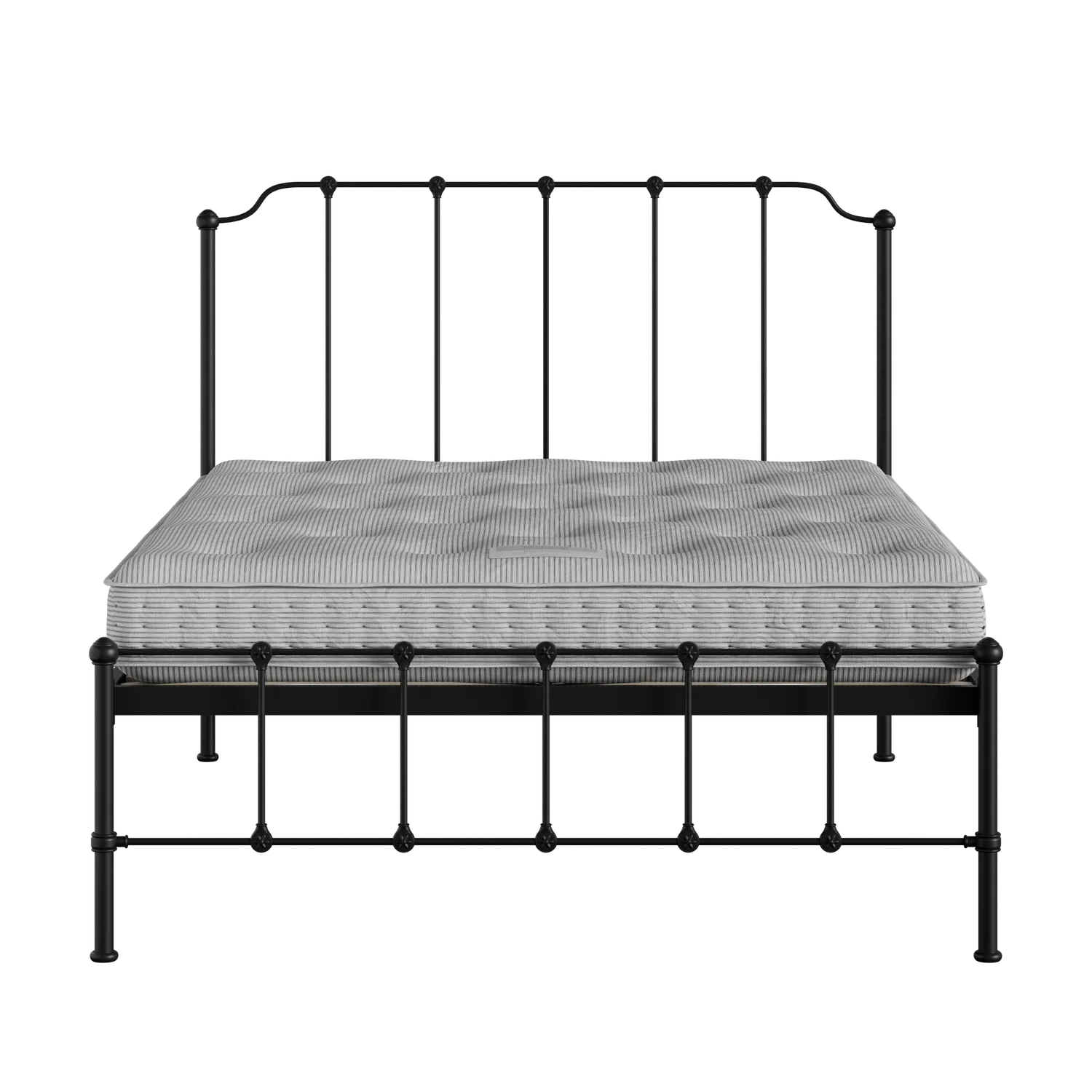 Julia ijzeren bed in zwart met matras