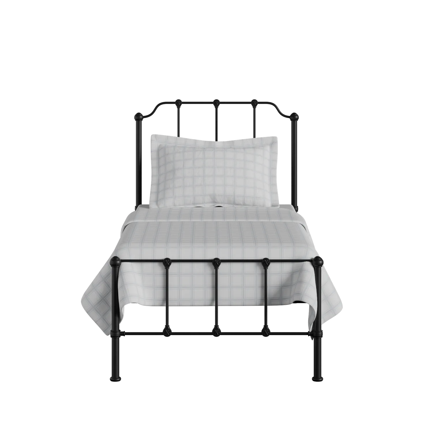 Julia iron/metal single bed in black