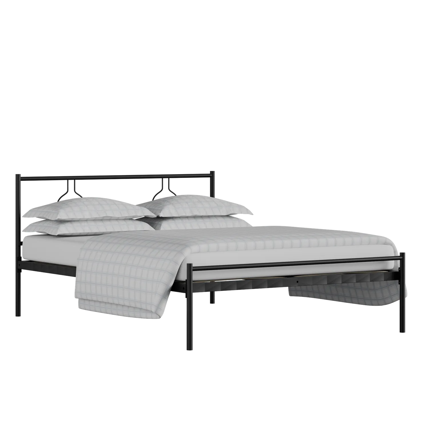 Meiji ijzeren bed in zwart met matras