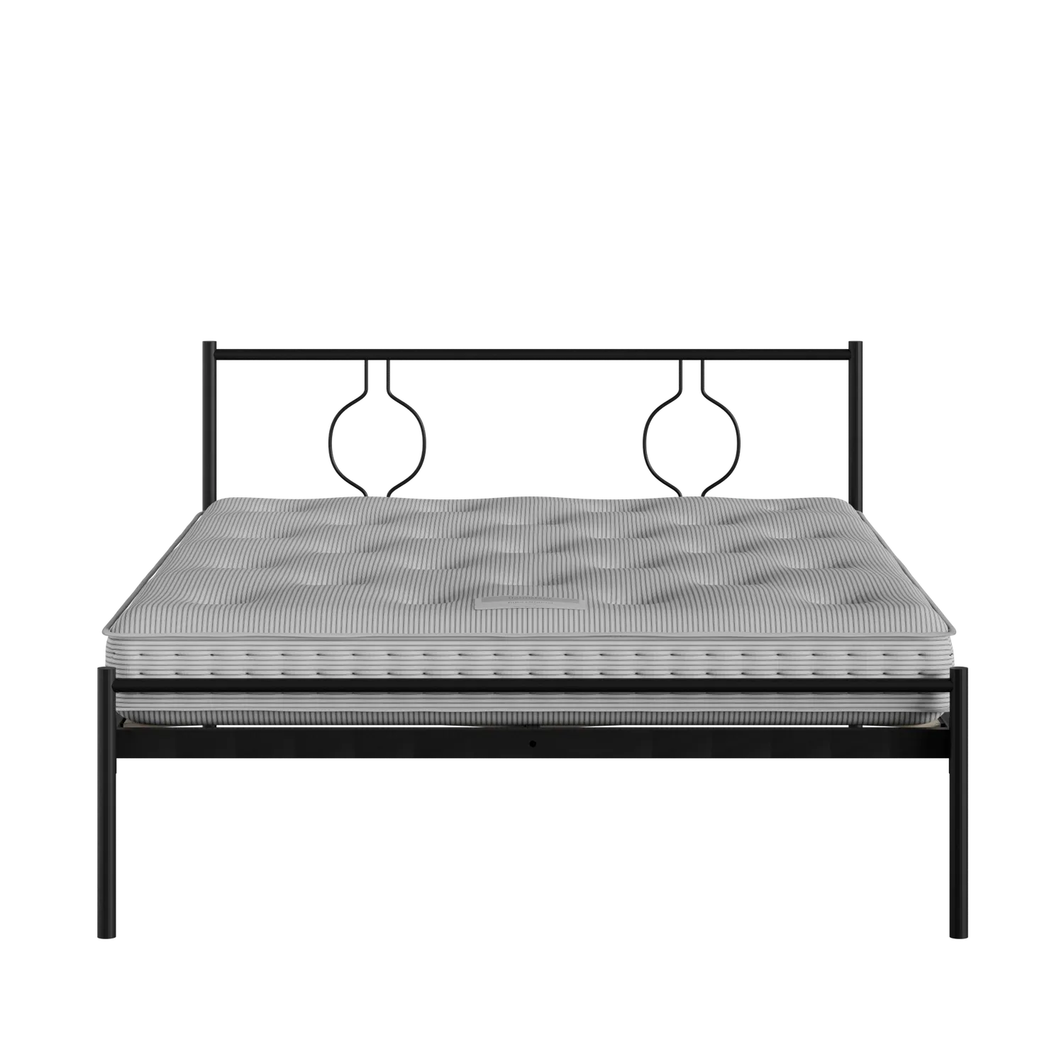 Meiji iron/metal bed in black with Juno mattress