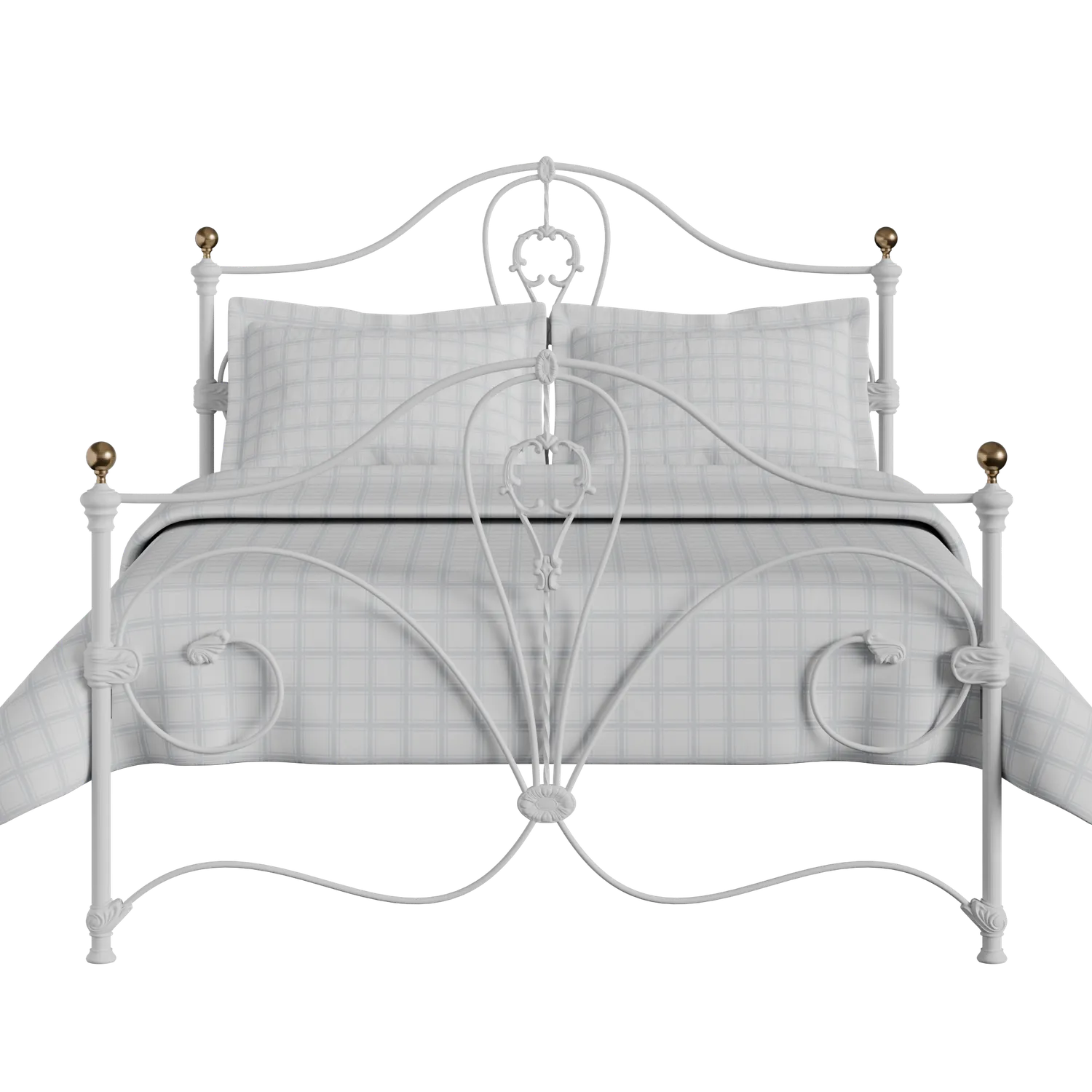 Melrose iron/metal bed in white