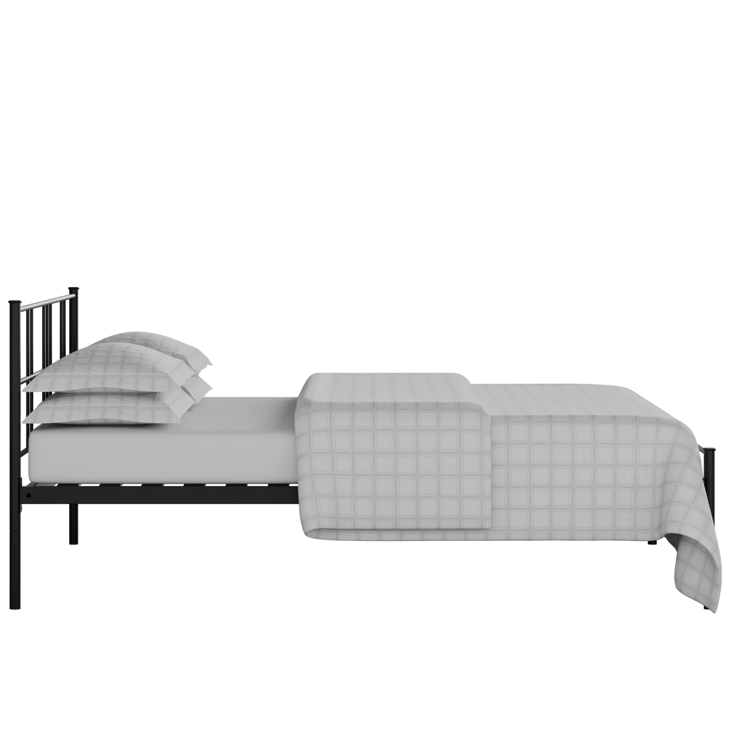 Mortlake iron/metal bed in black with Juno mattress