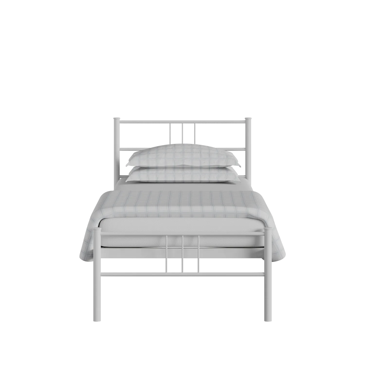 Mortlake iron/metal single bed in white