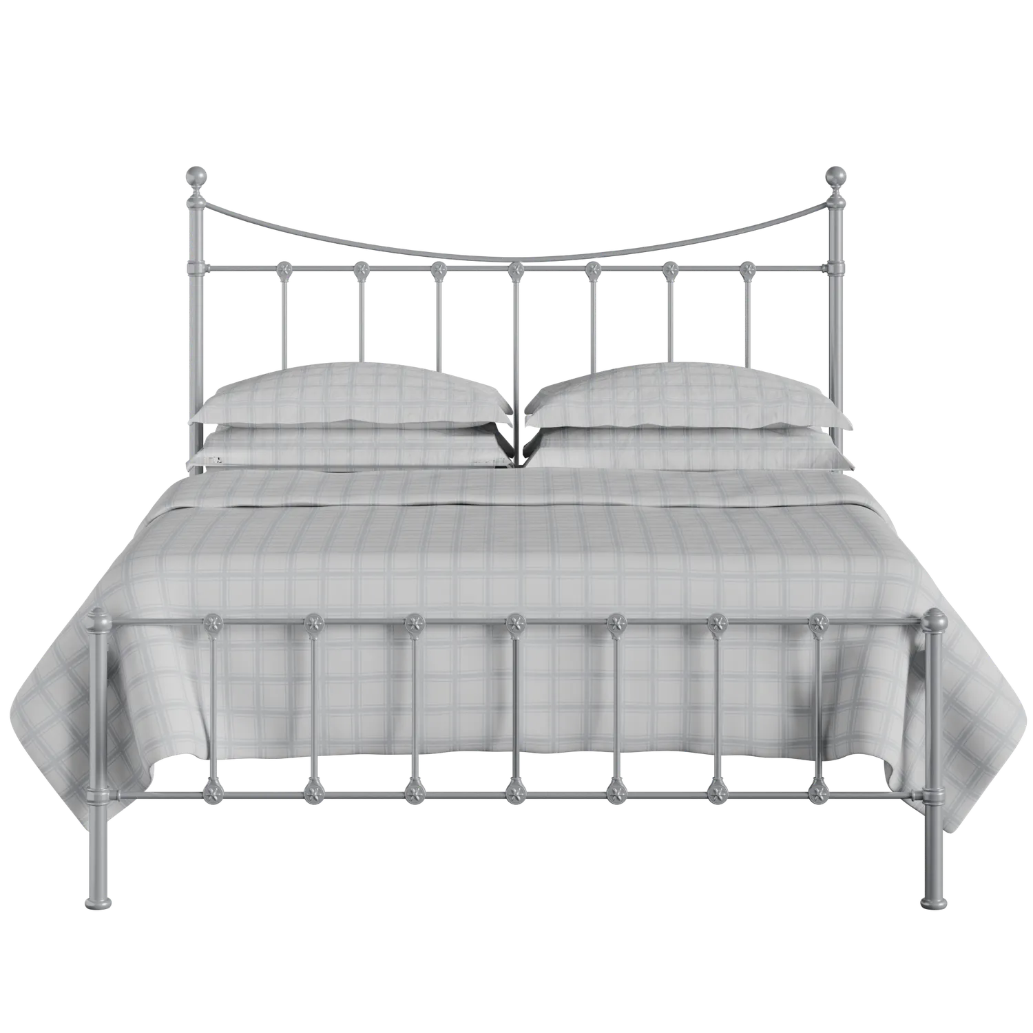 Olivia iron/metal bed in silver