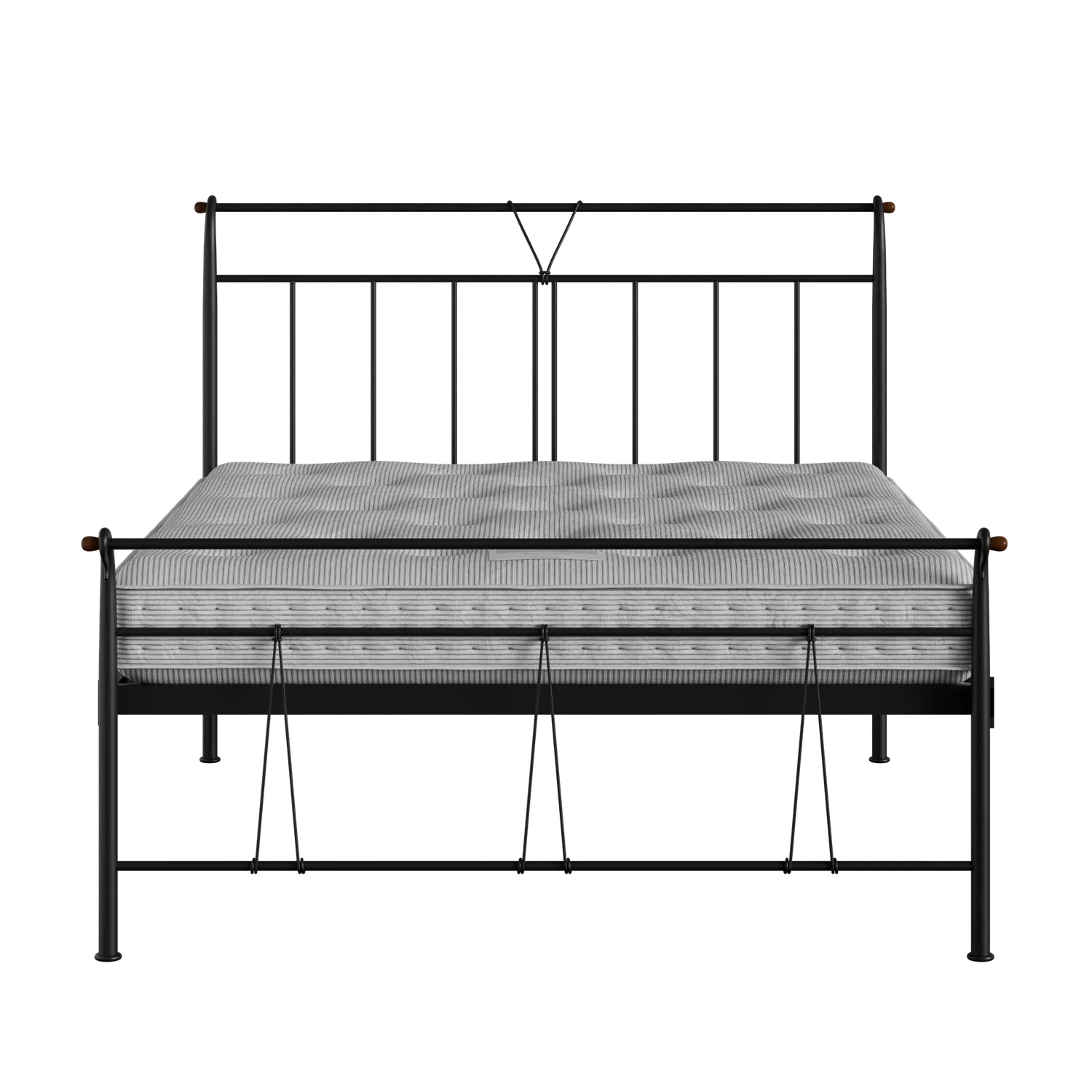 Pellini cama de metal en negro con colchón