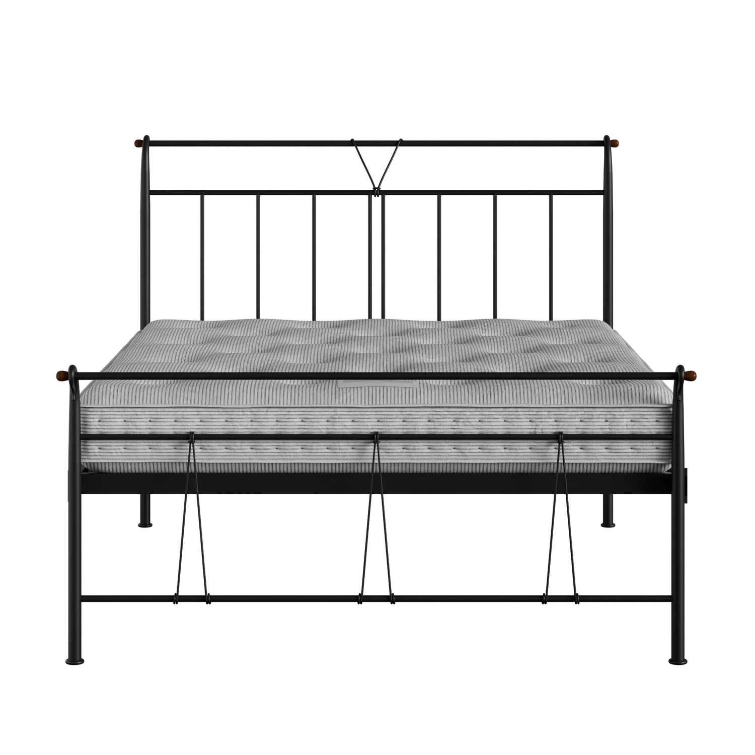 Pellini ijzeren bed in zwart met matras