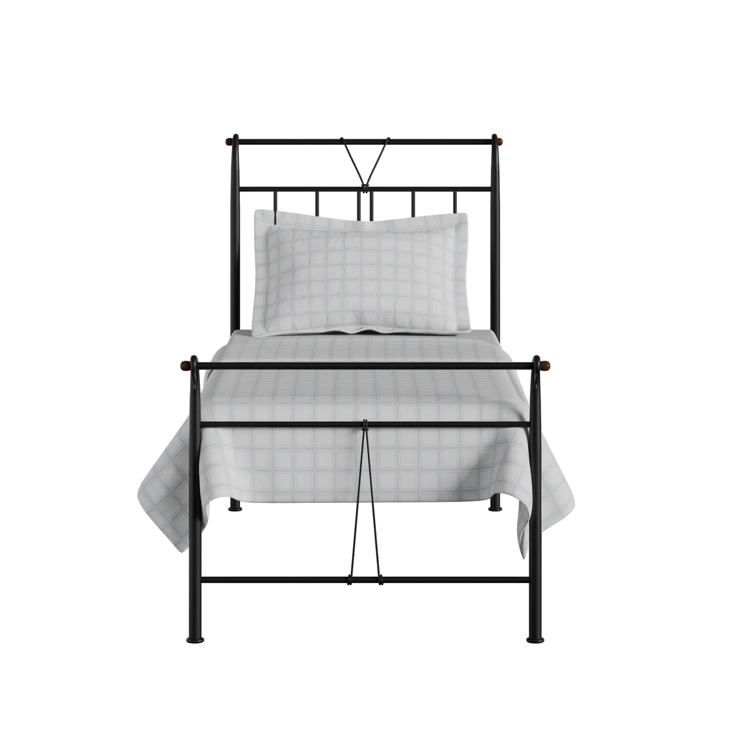 Pellini iron/metal single bed in black