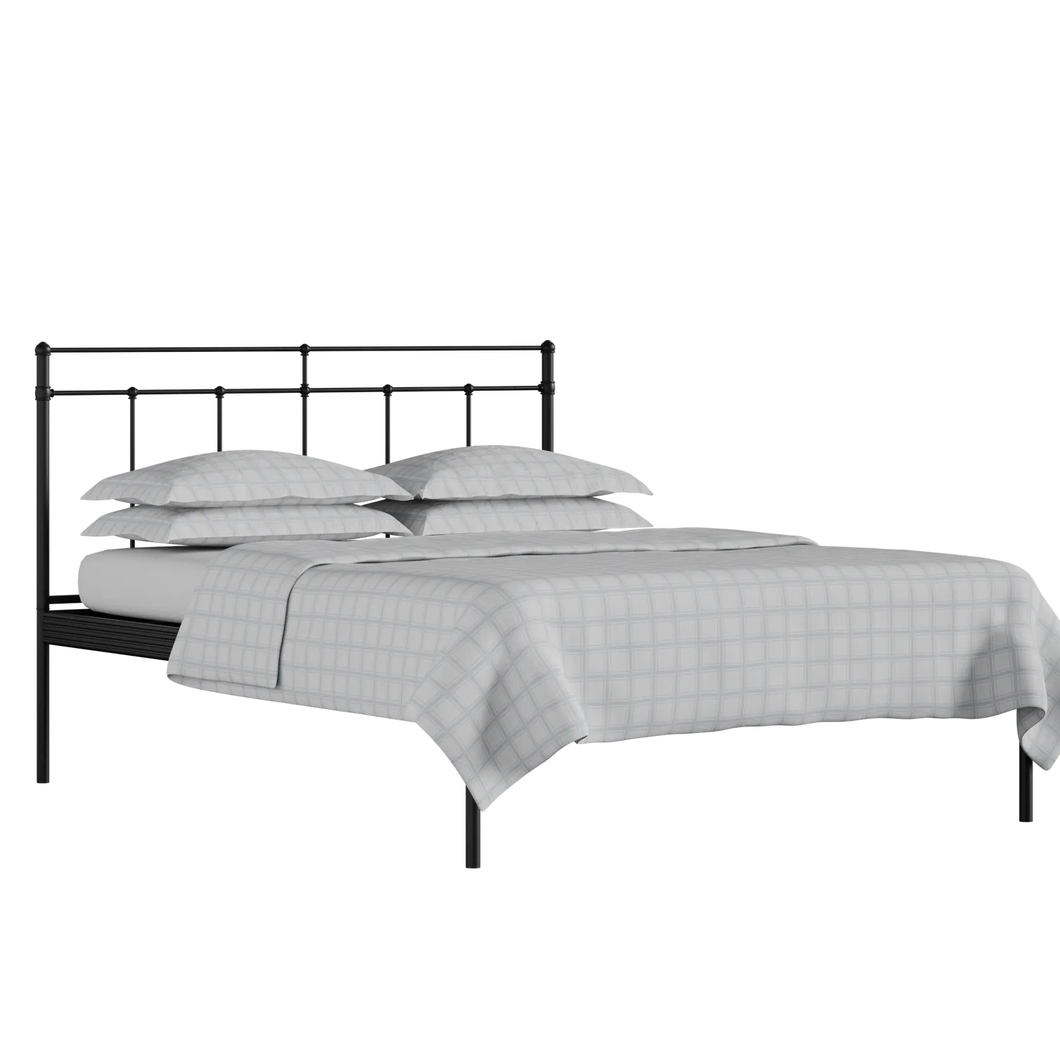 Richmond iron/metal bed in black with Juno mattress
