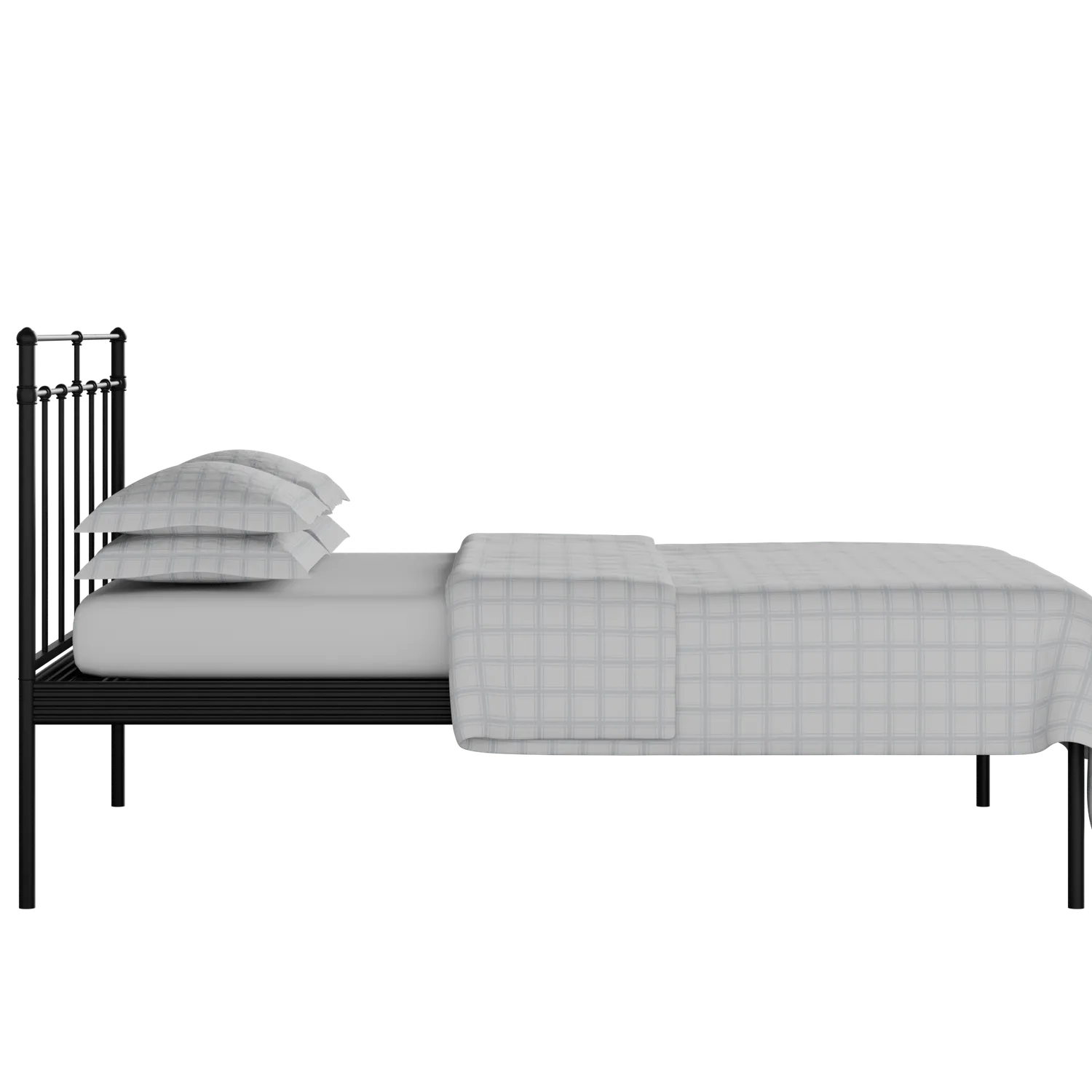 Richmond iron/metal bed in black with Juno mattress