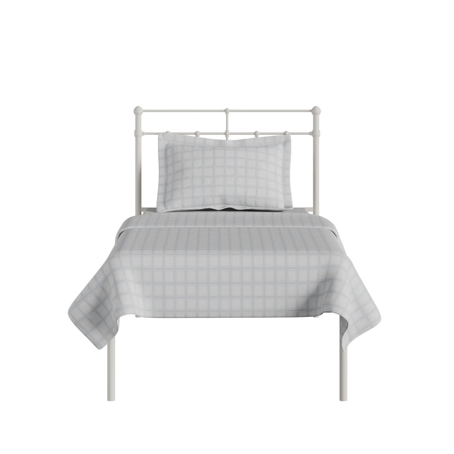 Richmond iron/metal single bed in ivory