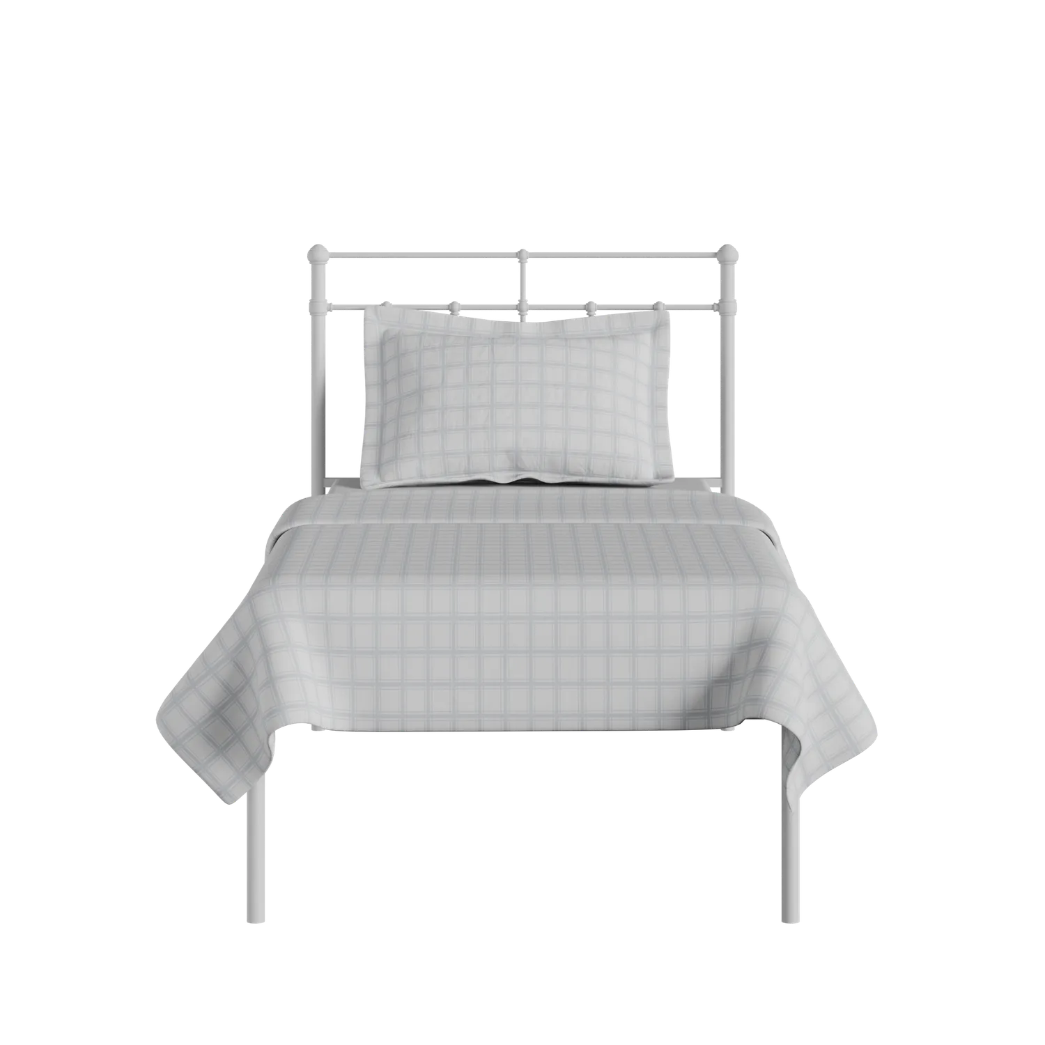 Richmond iron/metal single bed in white