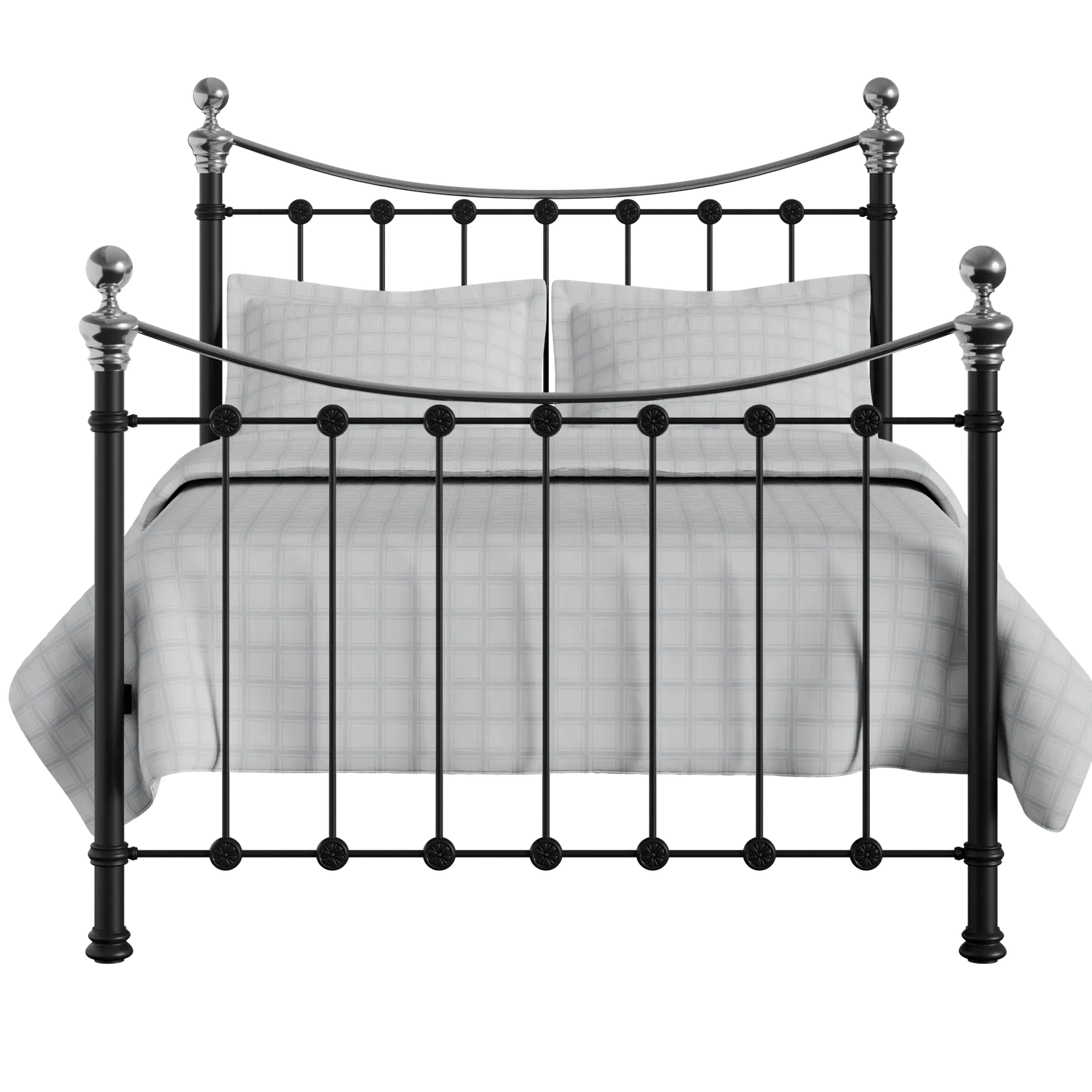 Selkirk Chromo ijzeren bed in zwart