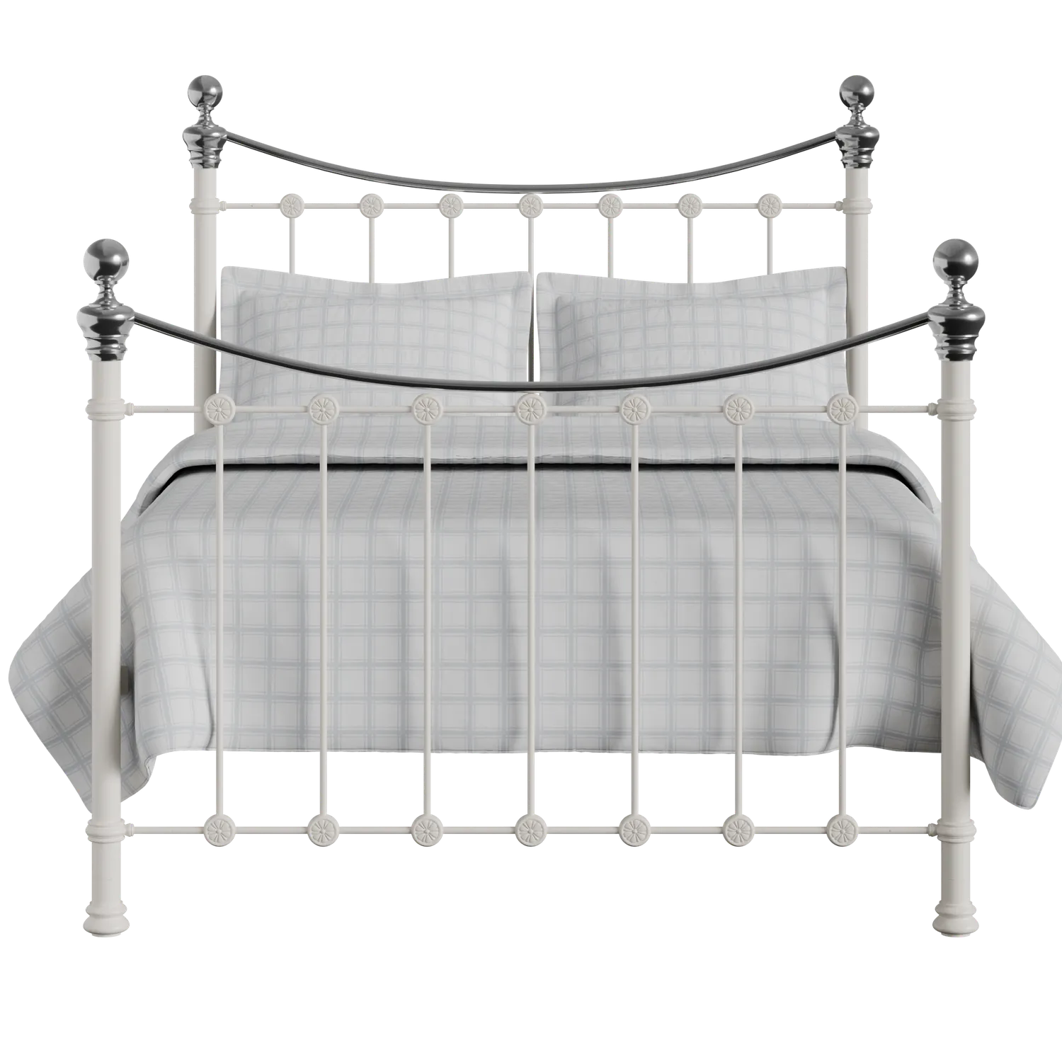 Selkirk Chromo cama de metal en crema