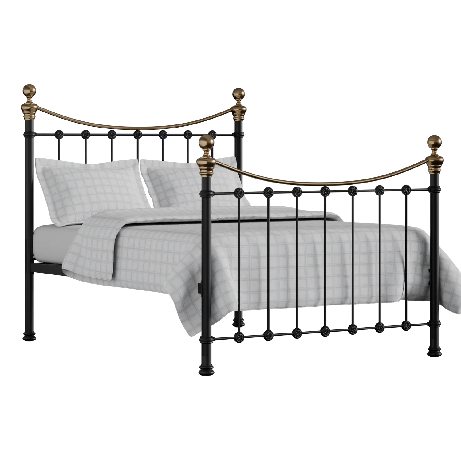 Selkirk cama de metal en negro con colchón
