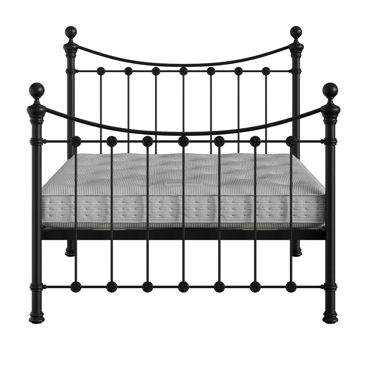 Selkirk Solo iron/metal bed in black with Juno mattress