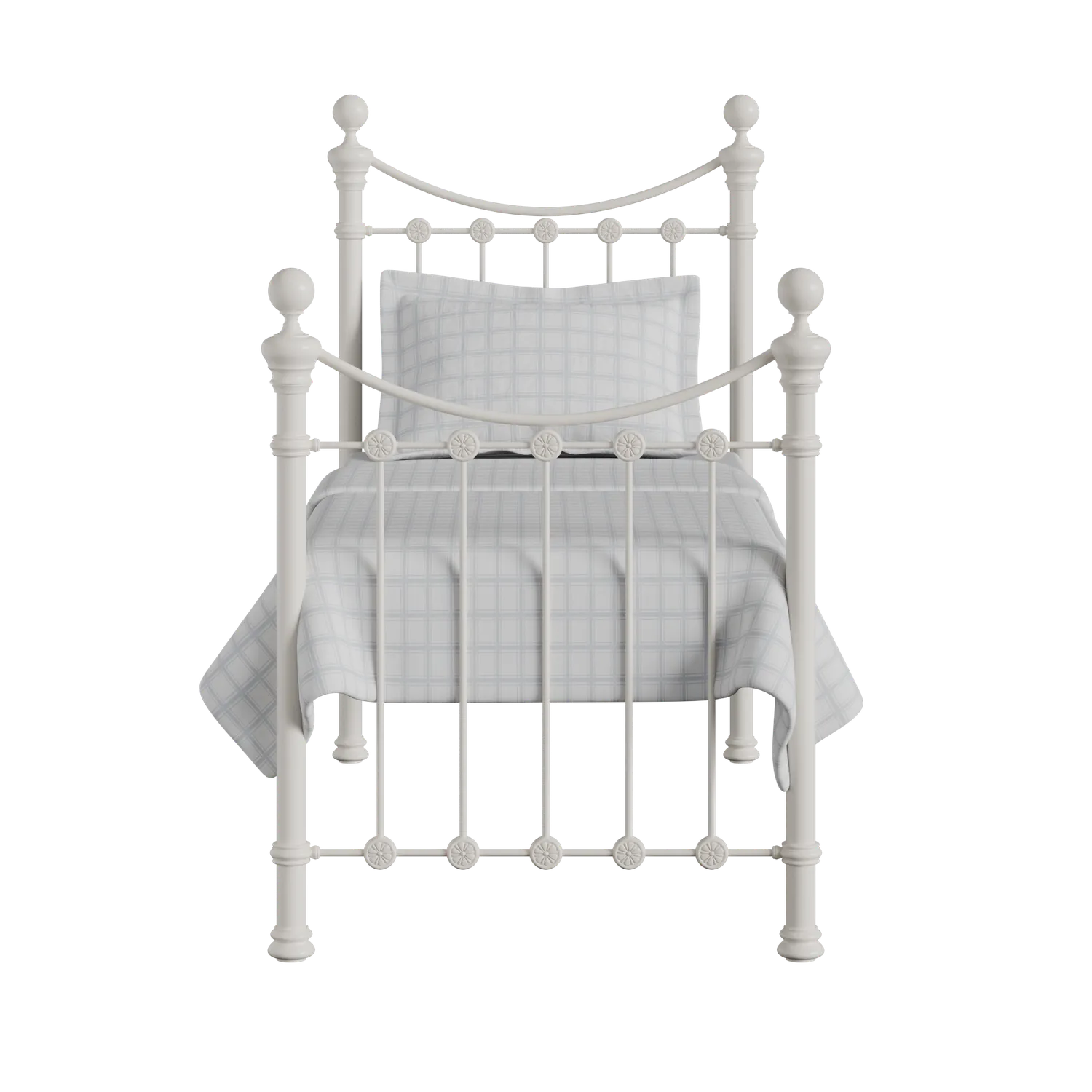 Selkirk Solo iron/metal single bed in ivory