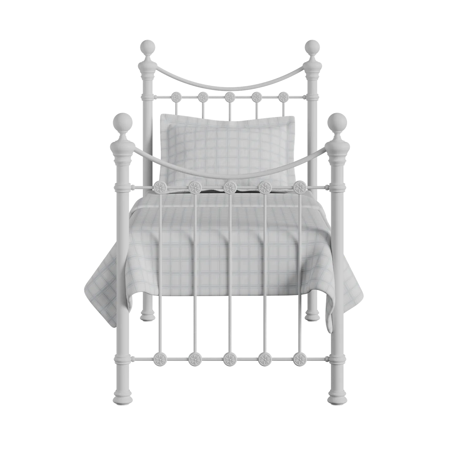 Selkirk Solo iron/metal single bed in white