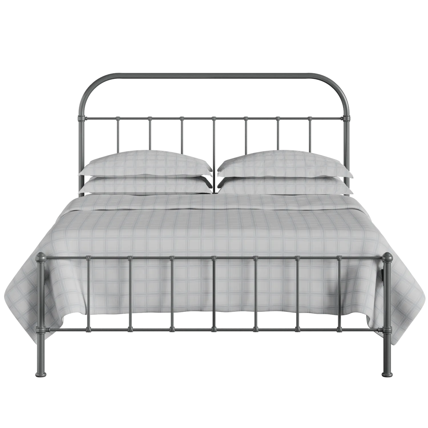 Solomon iron/metal bed in pewter