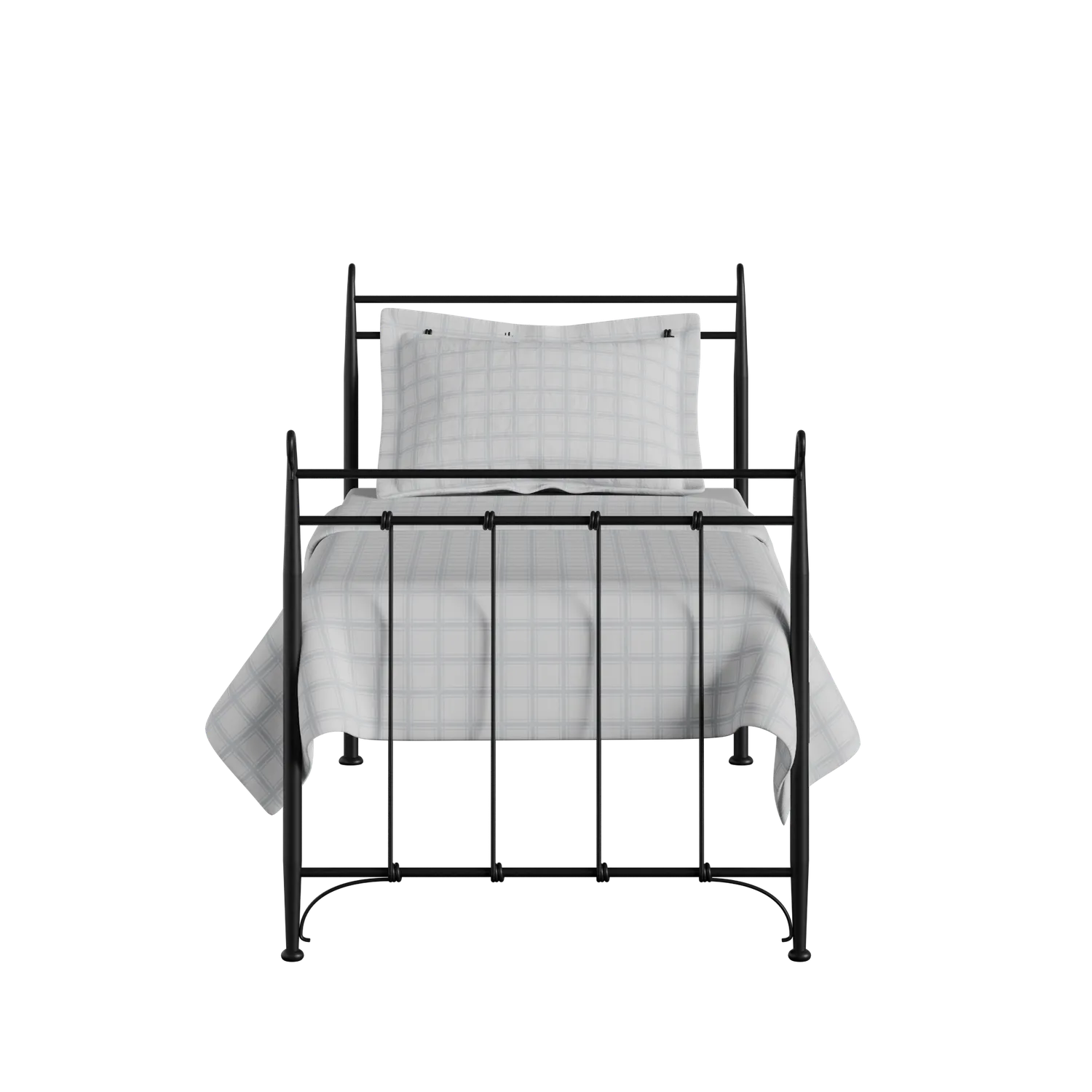 Tiffany cama individual de metal en negro
