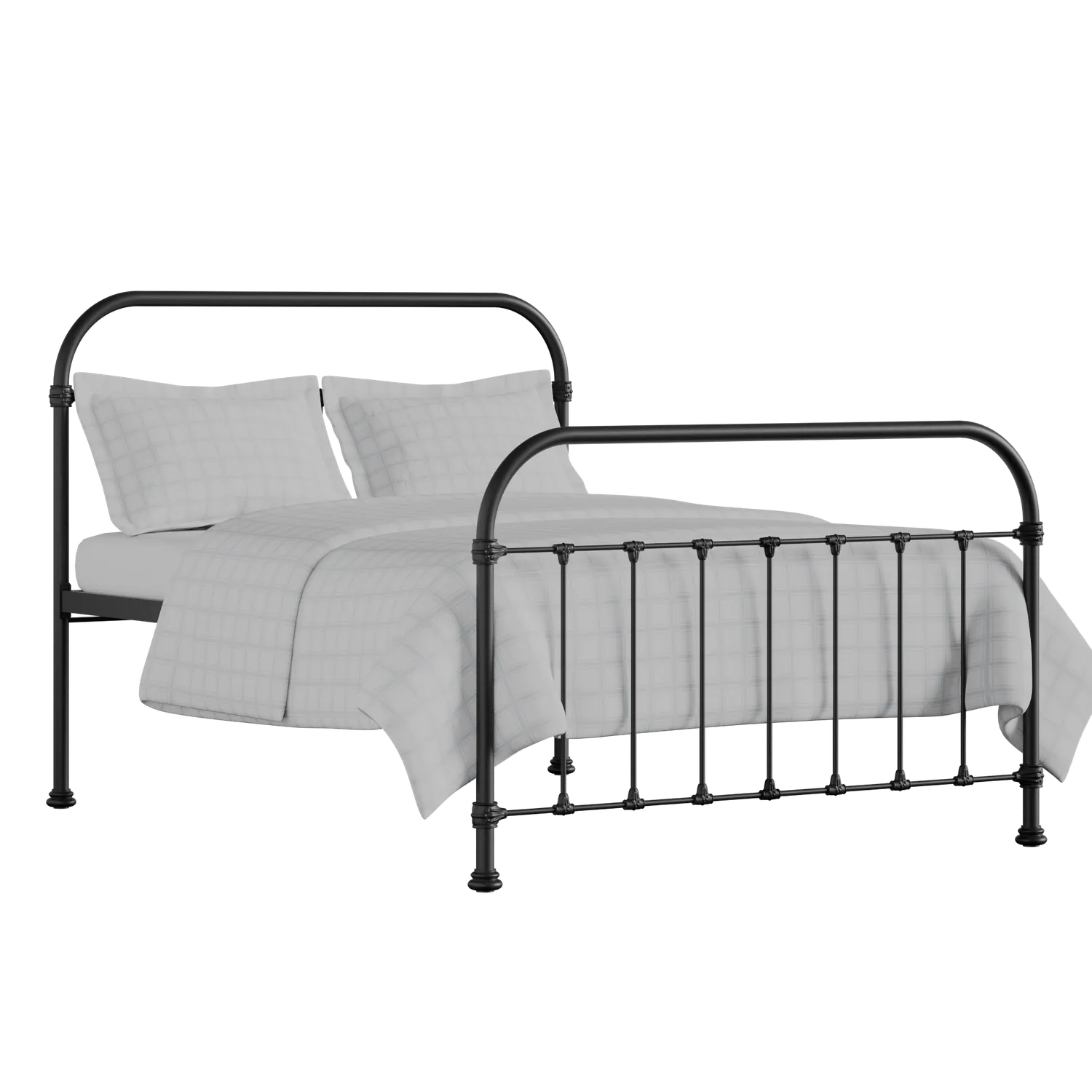 Timolin ijzeren bed in zwart met matras