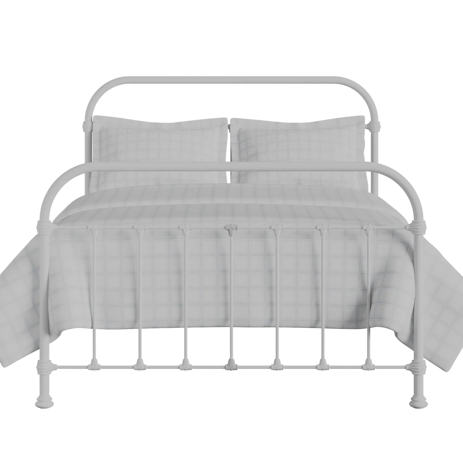 Timolin cama de metal en blanco