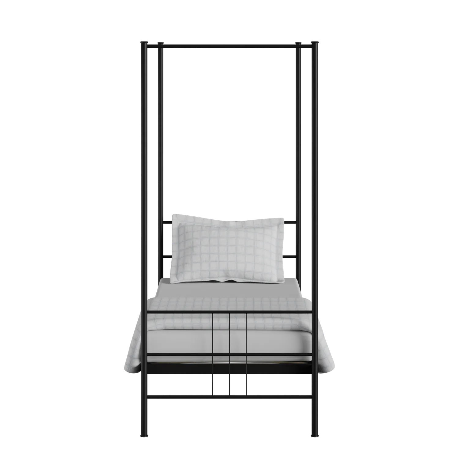 Toulon iron/metal single bed in black