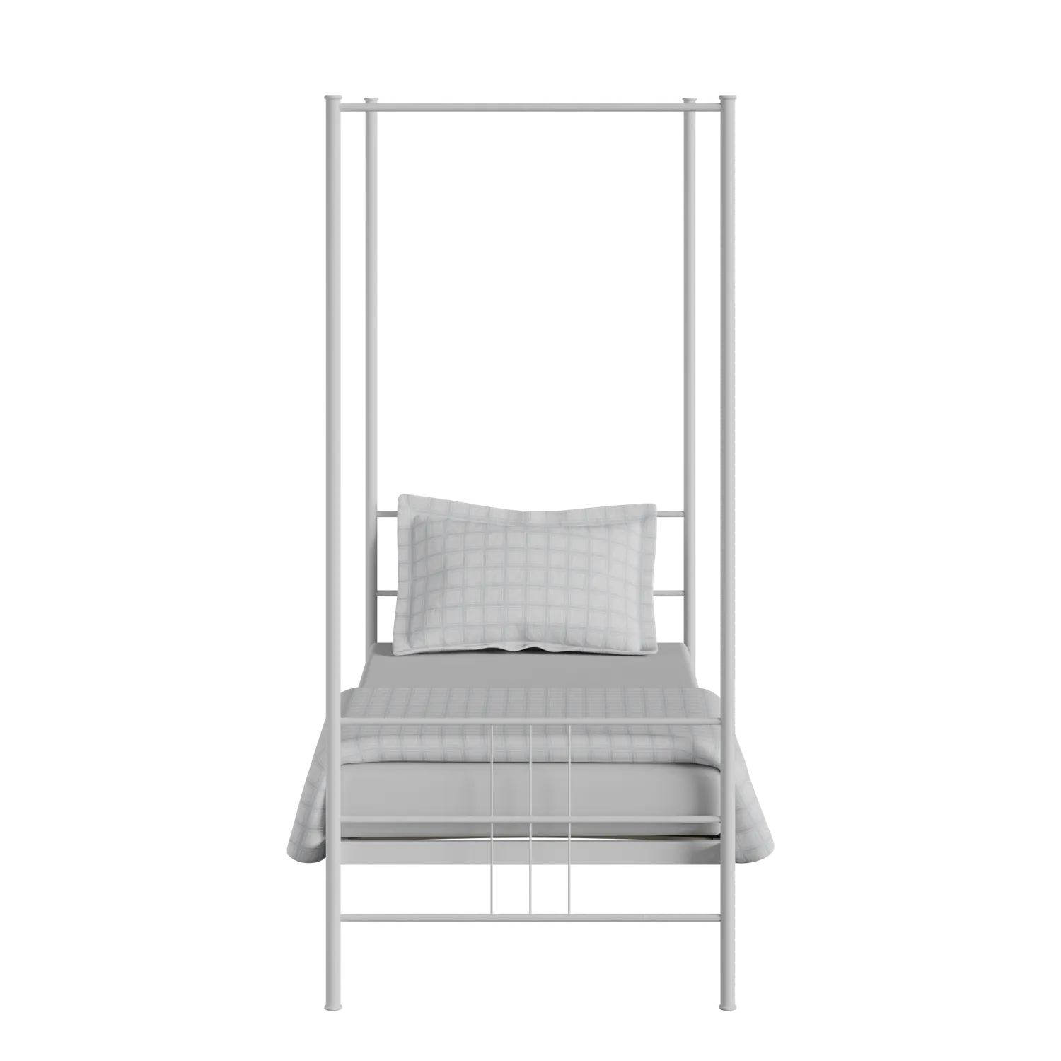 Toulon cama individual de metal en blanco