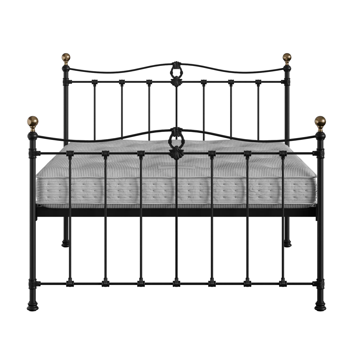 Tulsk iron/metal bed in black with Juno mattress