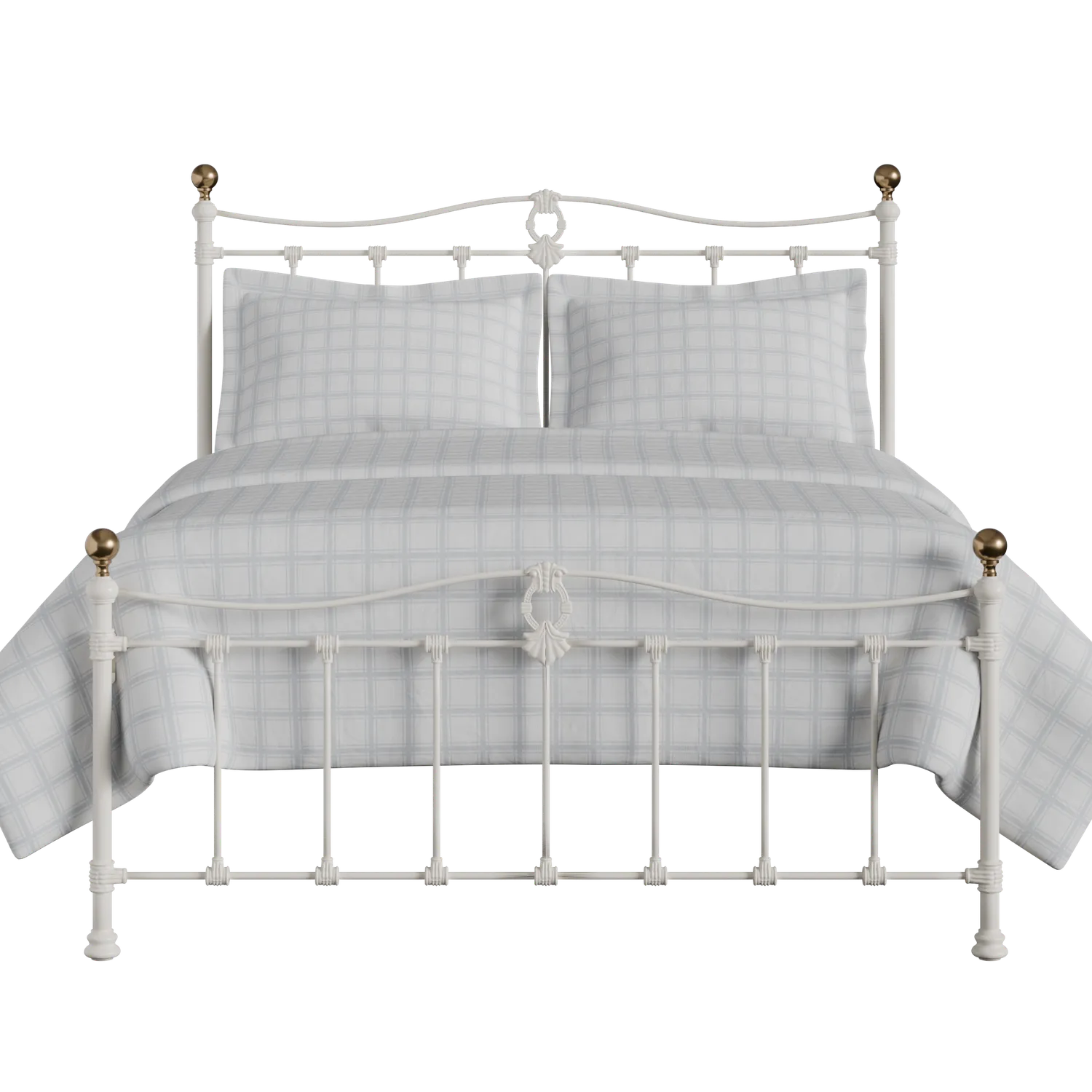 Tulsk Low Footend cama de metal en crema