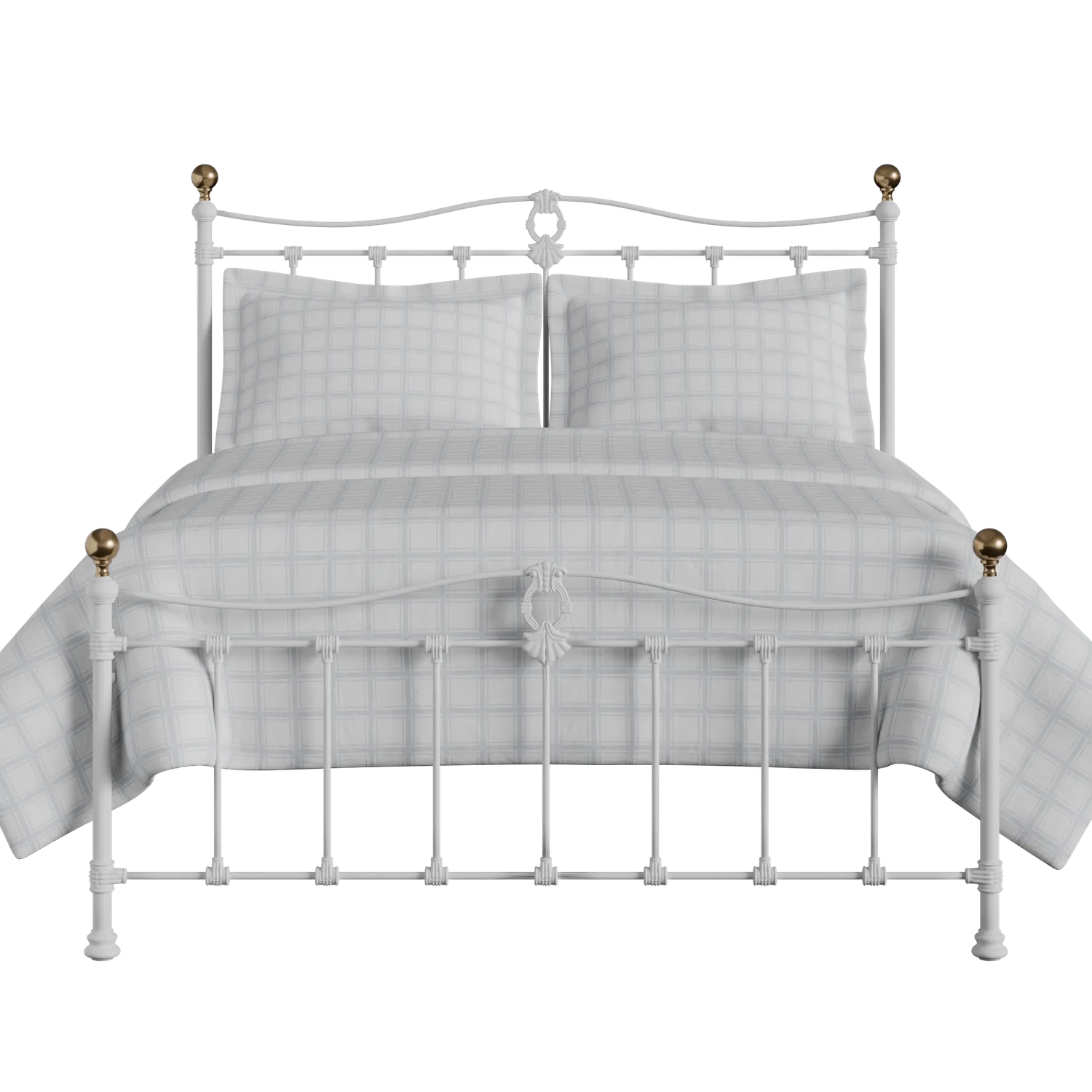 Tulsk Low Footend cama de metal en blanco