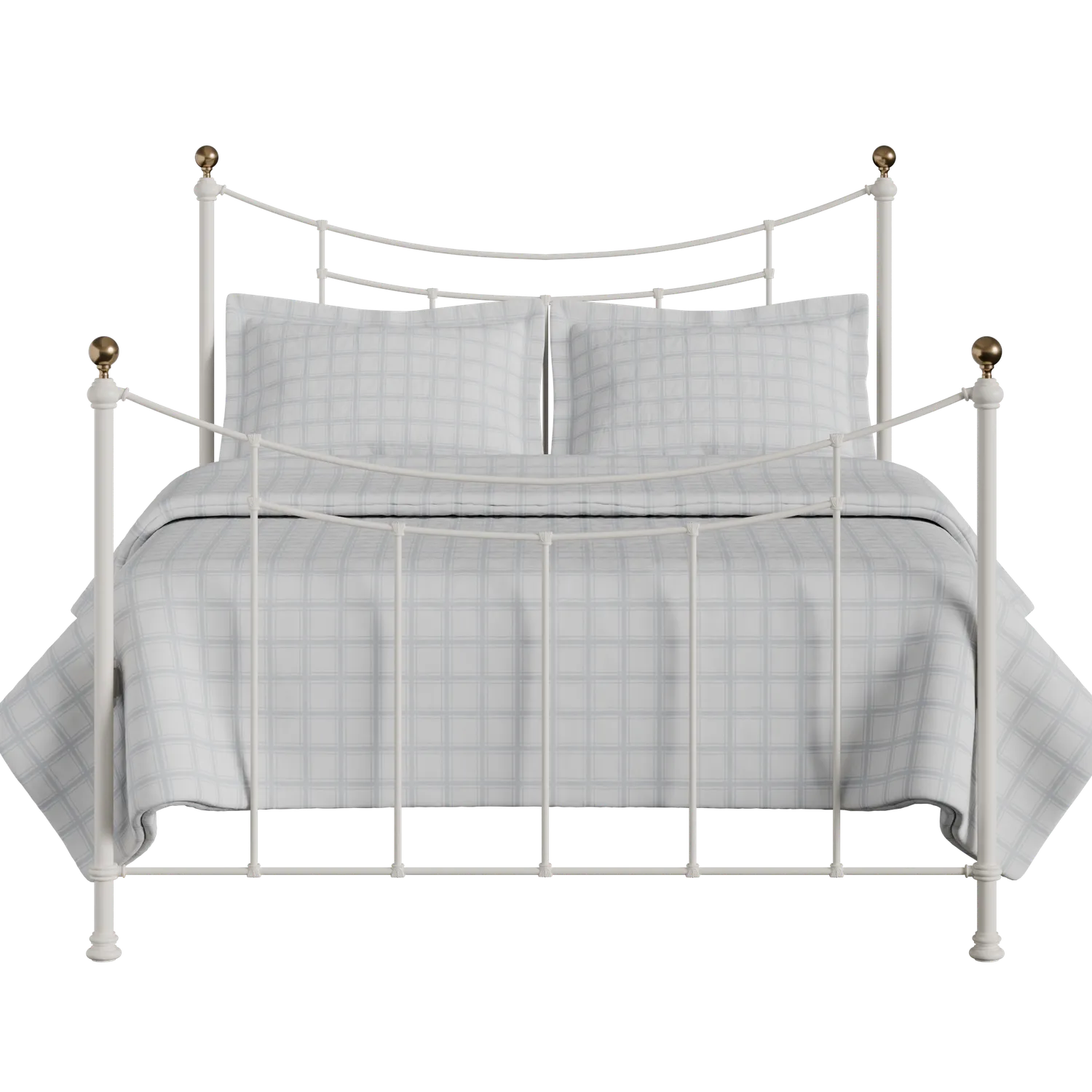 Virginia iron/metal bed in ivory