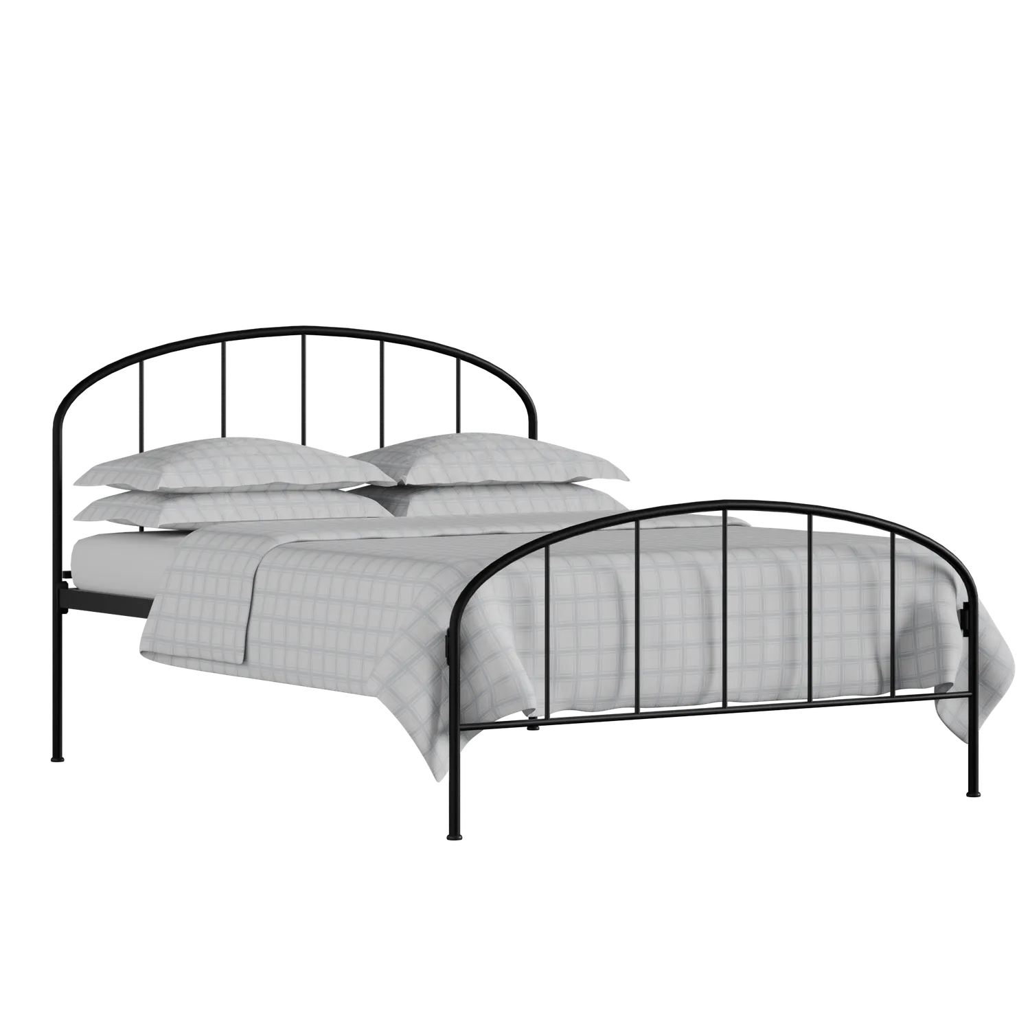 Waldo iron/metal bed in black with Juno mattress