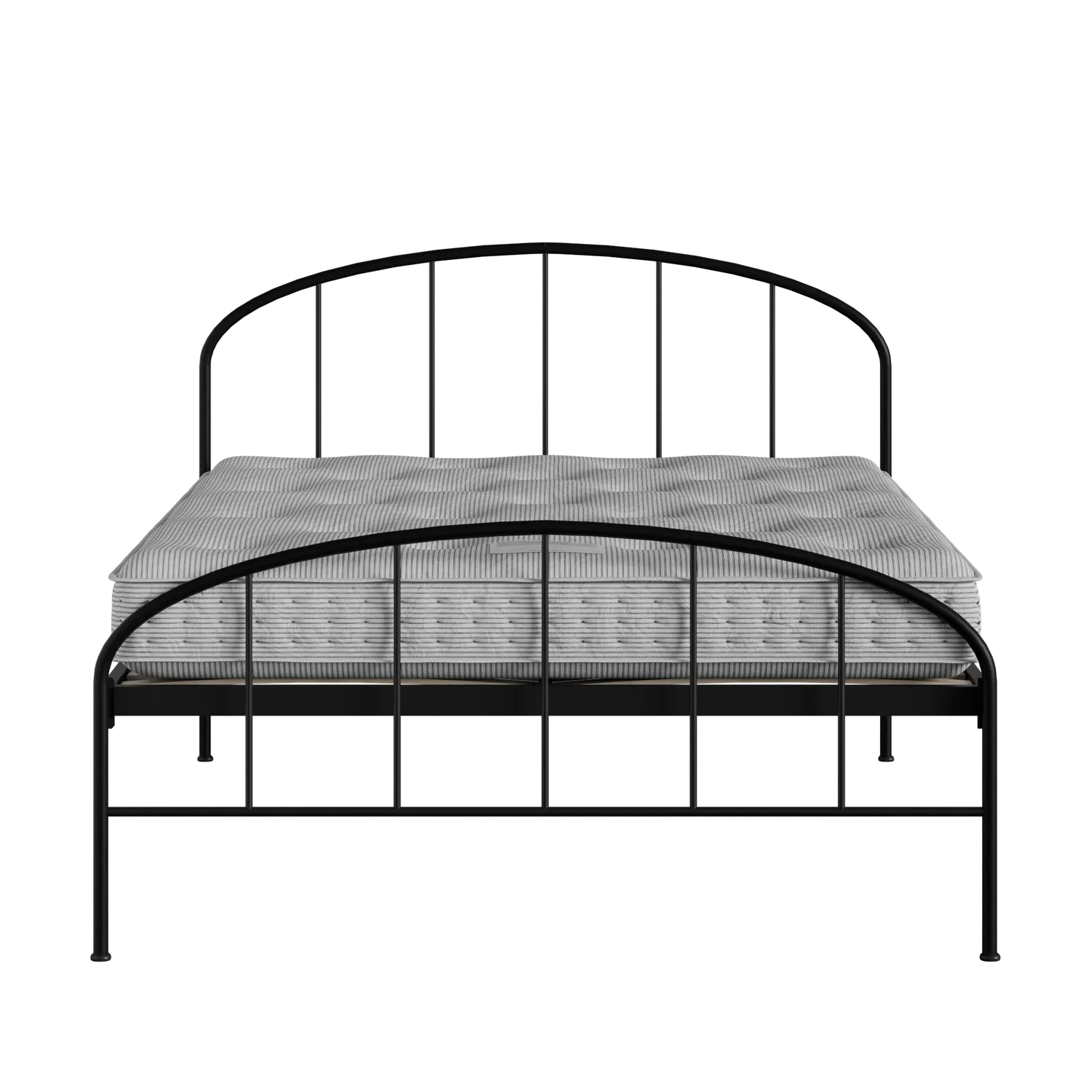 Waldo iron/metal bed in black with Juno mattress