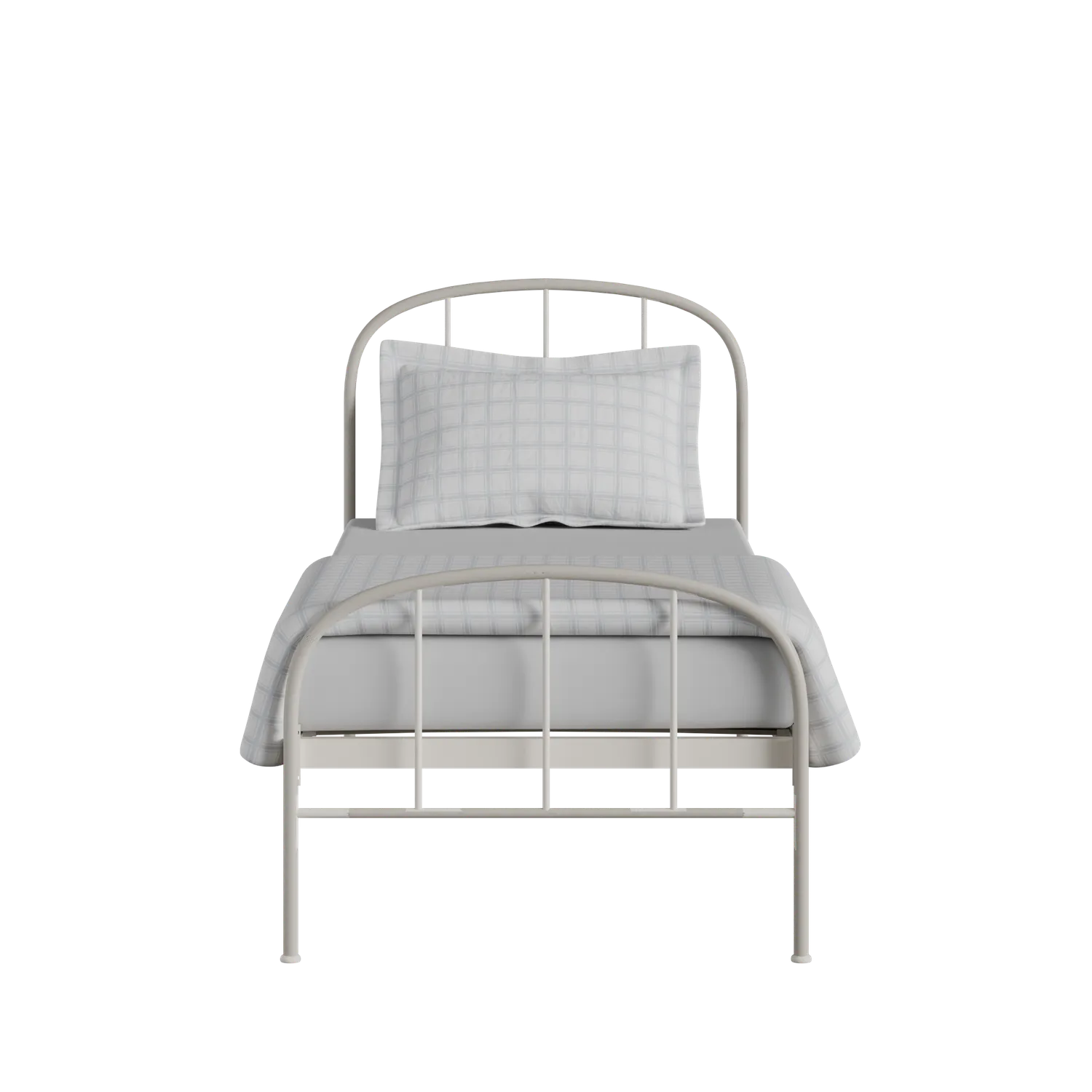 Waldo iron/metal single bed in ivory