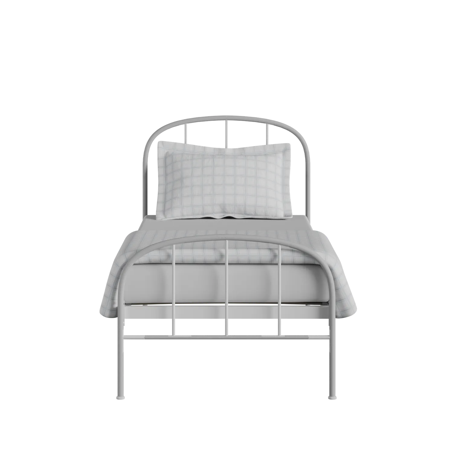 Waldo iron/metal single bed in white