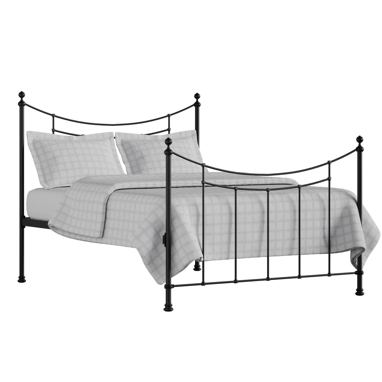 Winchester iron/metal bed in black with Juno mattress