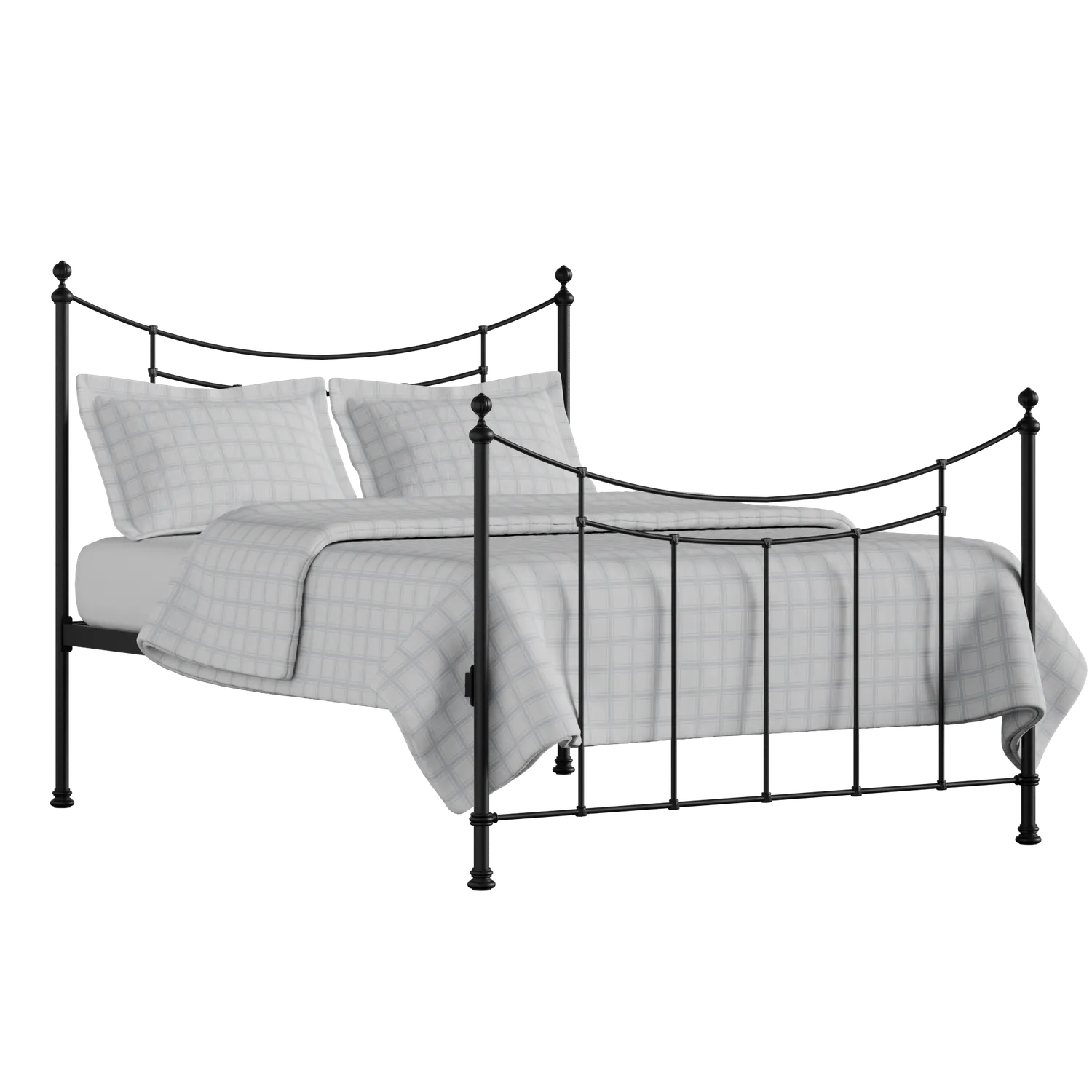 Winchester lit en métal noir avec matelas