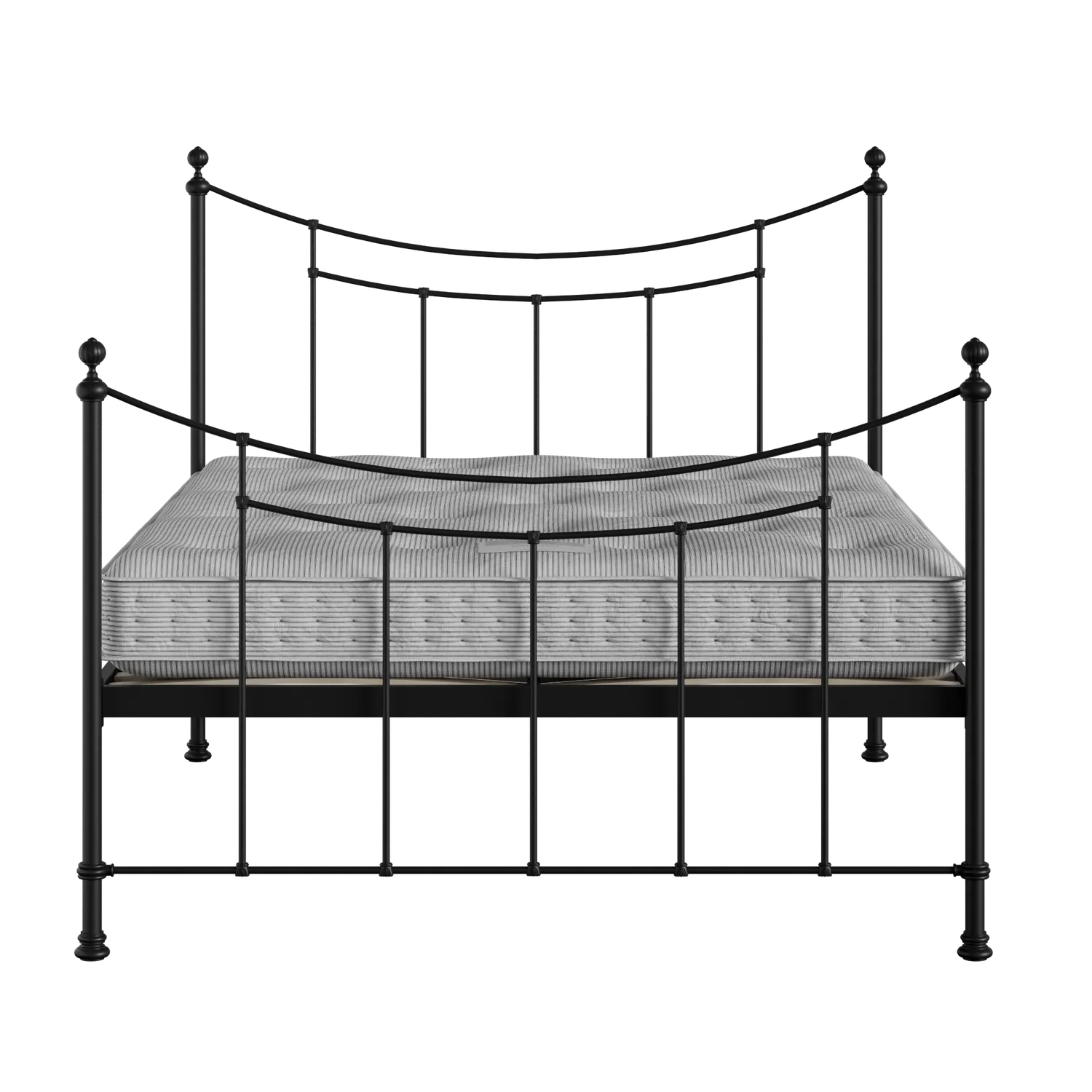 Winchester iron/metal bed in black with Juno mattress