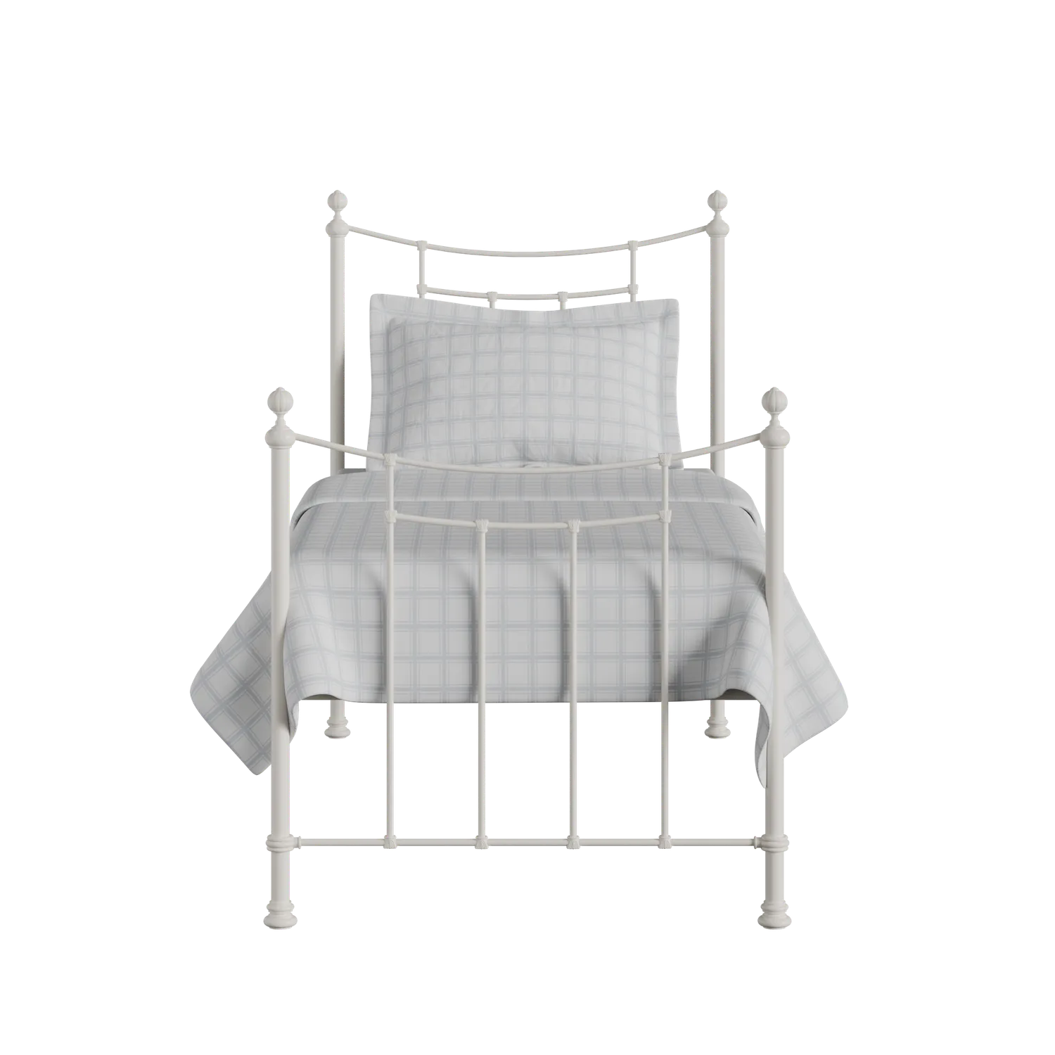 Winchester cama individual de metal en crema