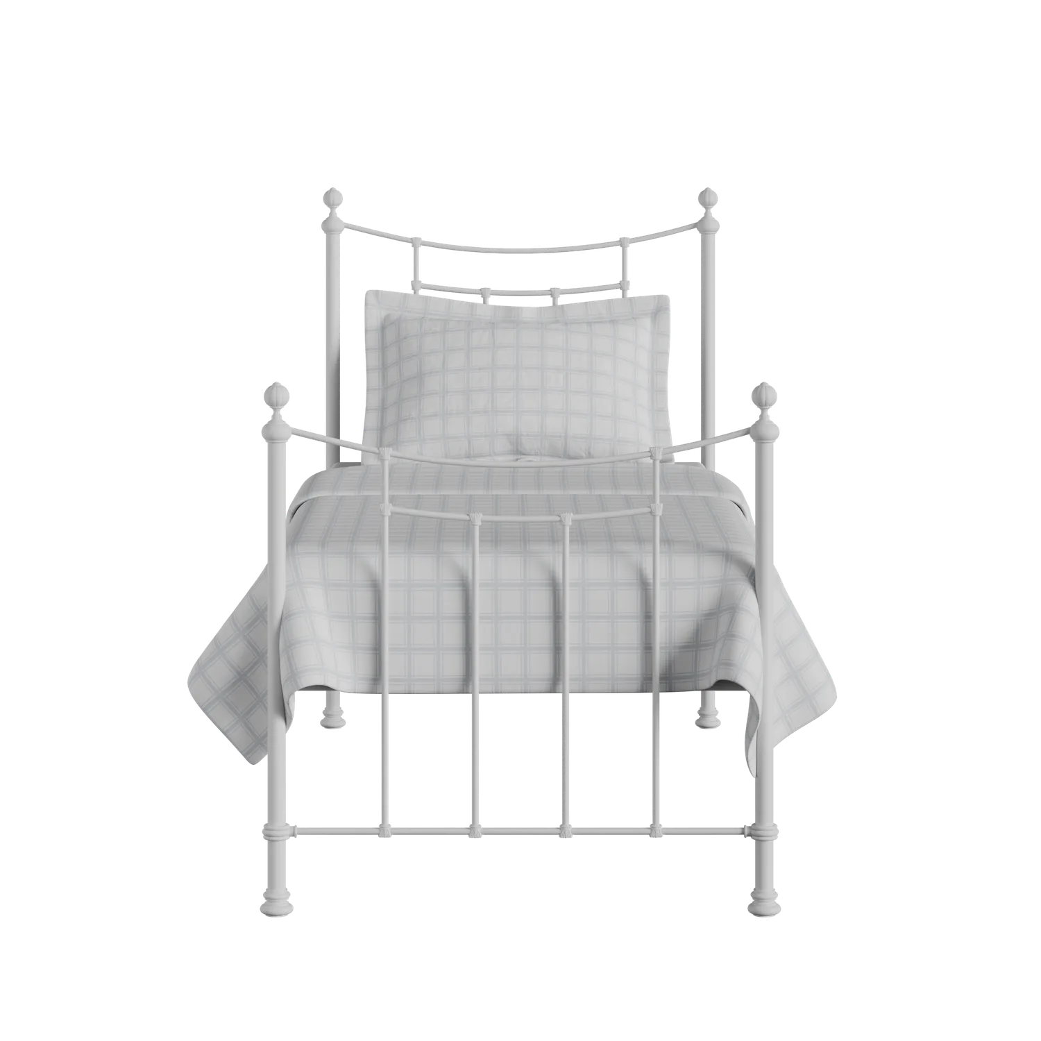 Winchester lit simple en métal blanc