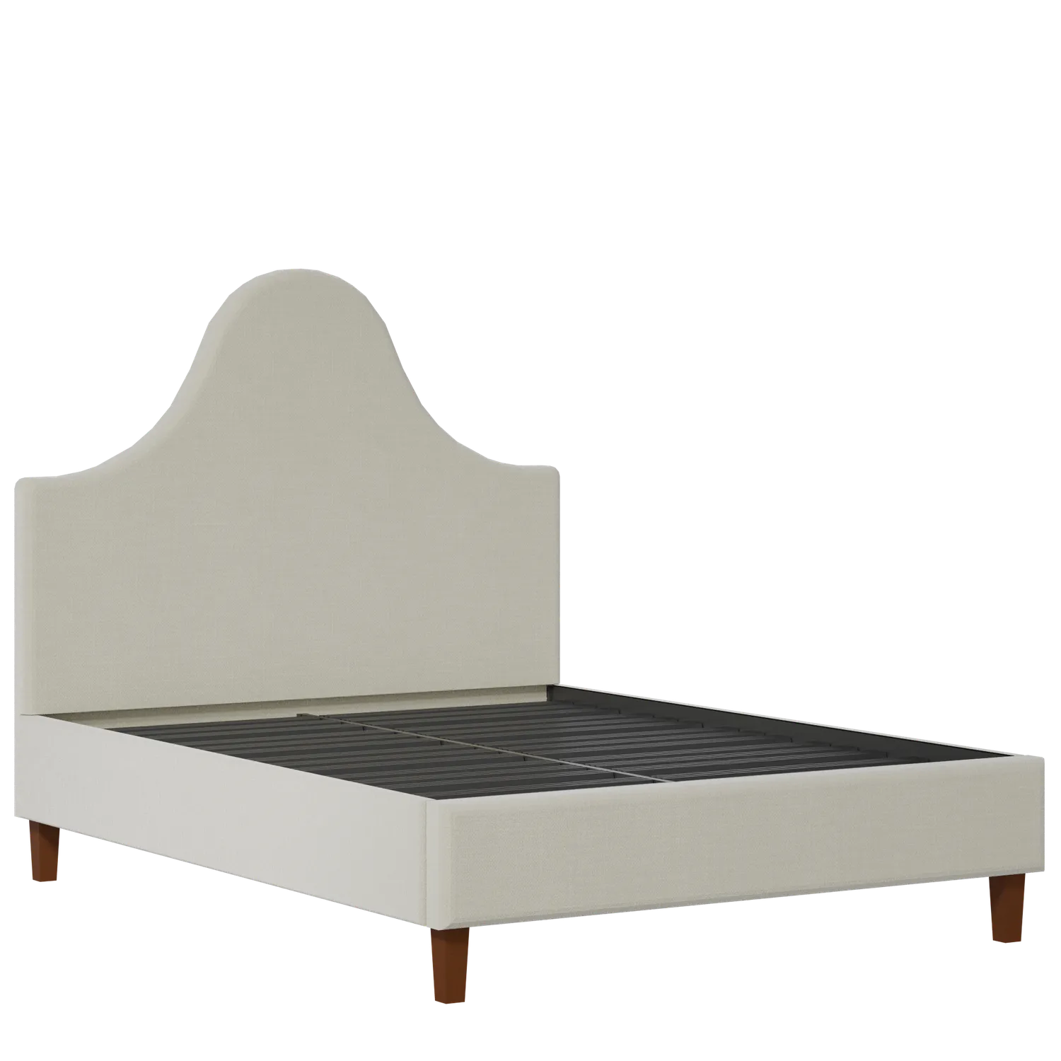 Beverley upholstered bed in oatmeal fabric