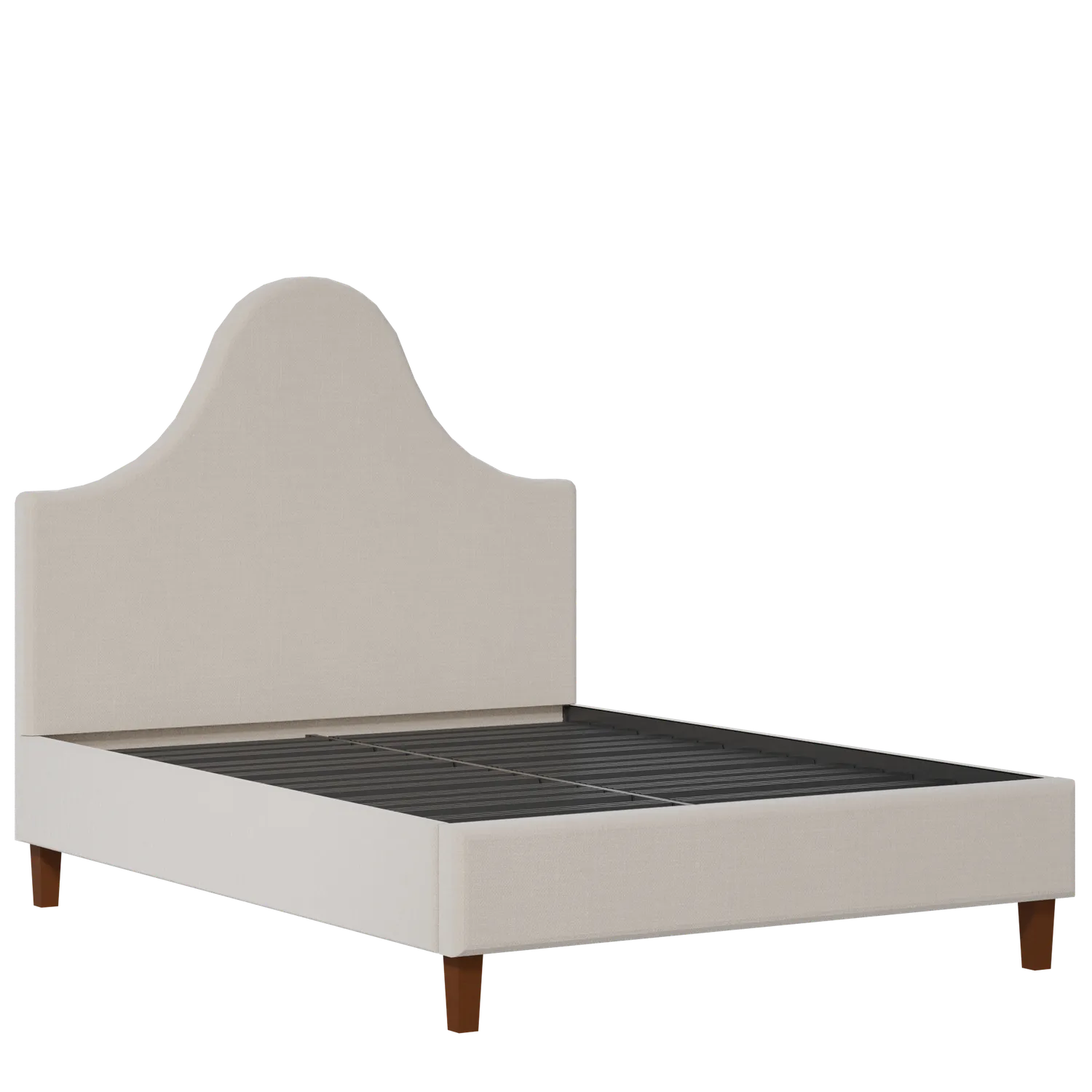 Beverley upholstered bed in silver fabric